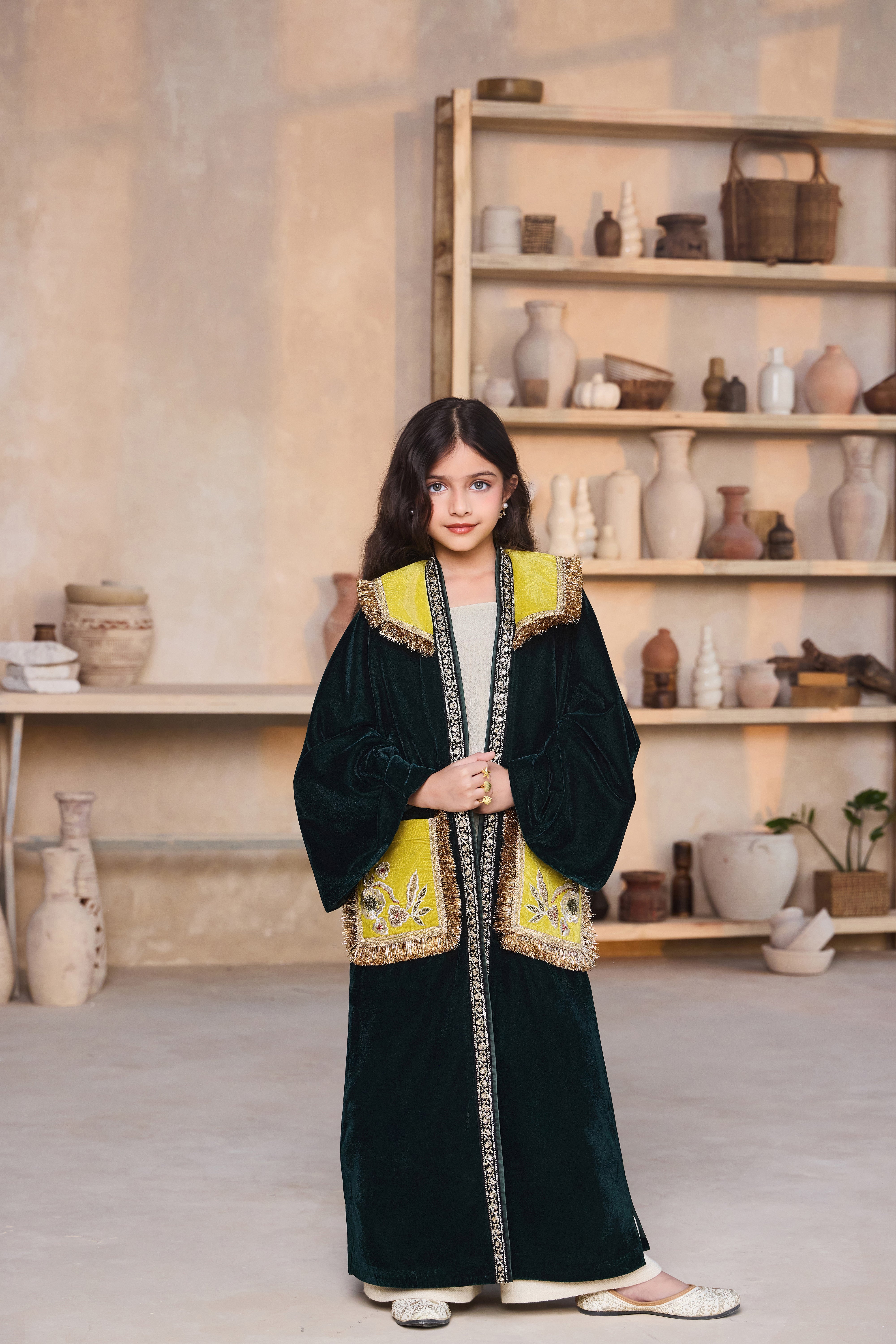 Emerald Regal Cape with Arwa Jumpsuit (Set of 2)