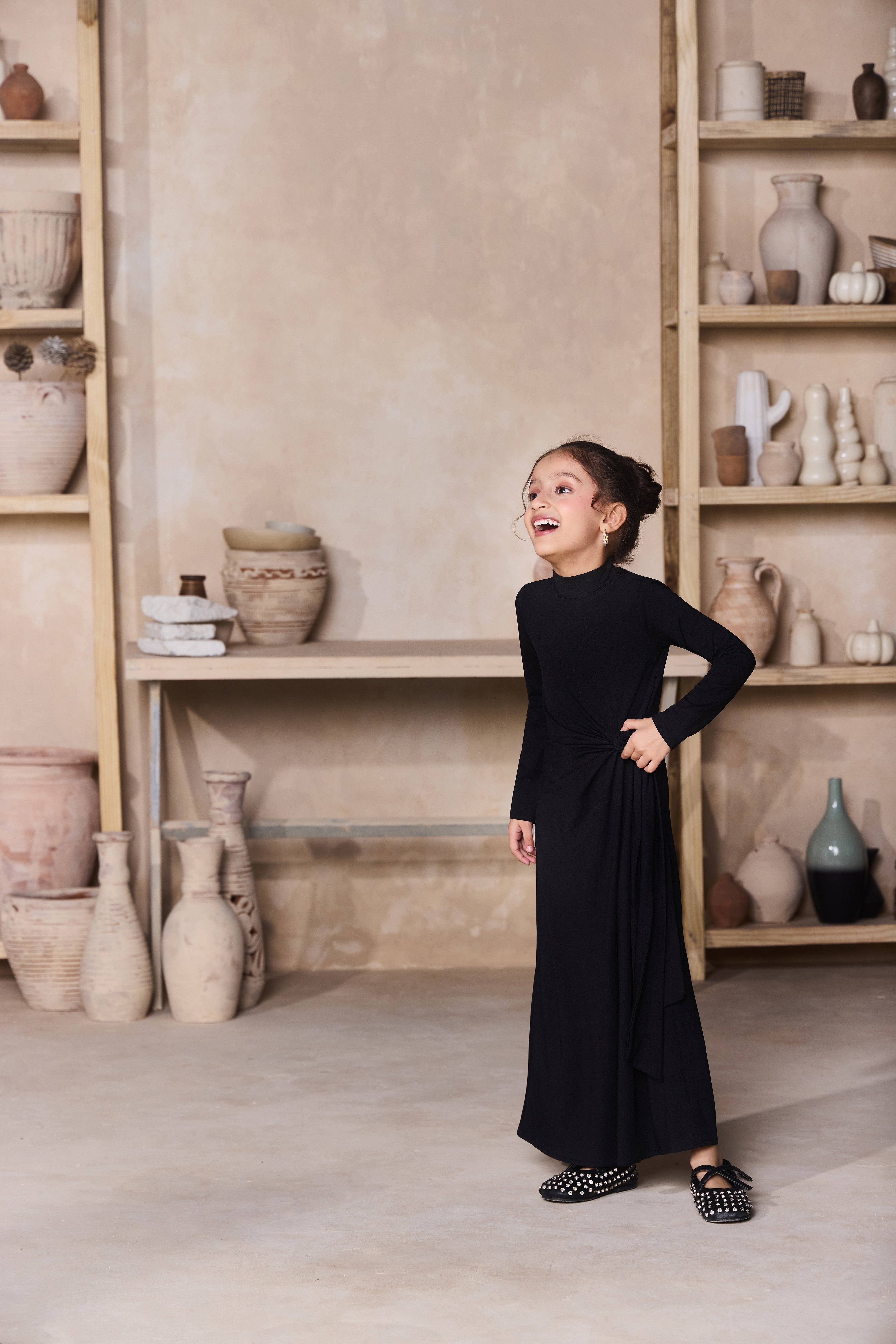 Libra Drape Dress with Berry Fluff Scarf (Set of 2)