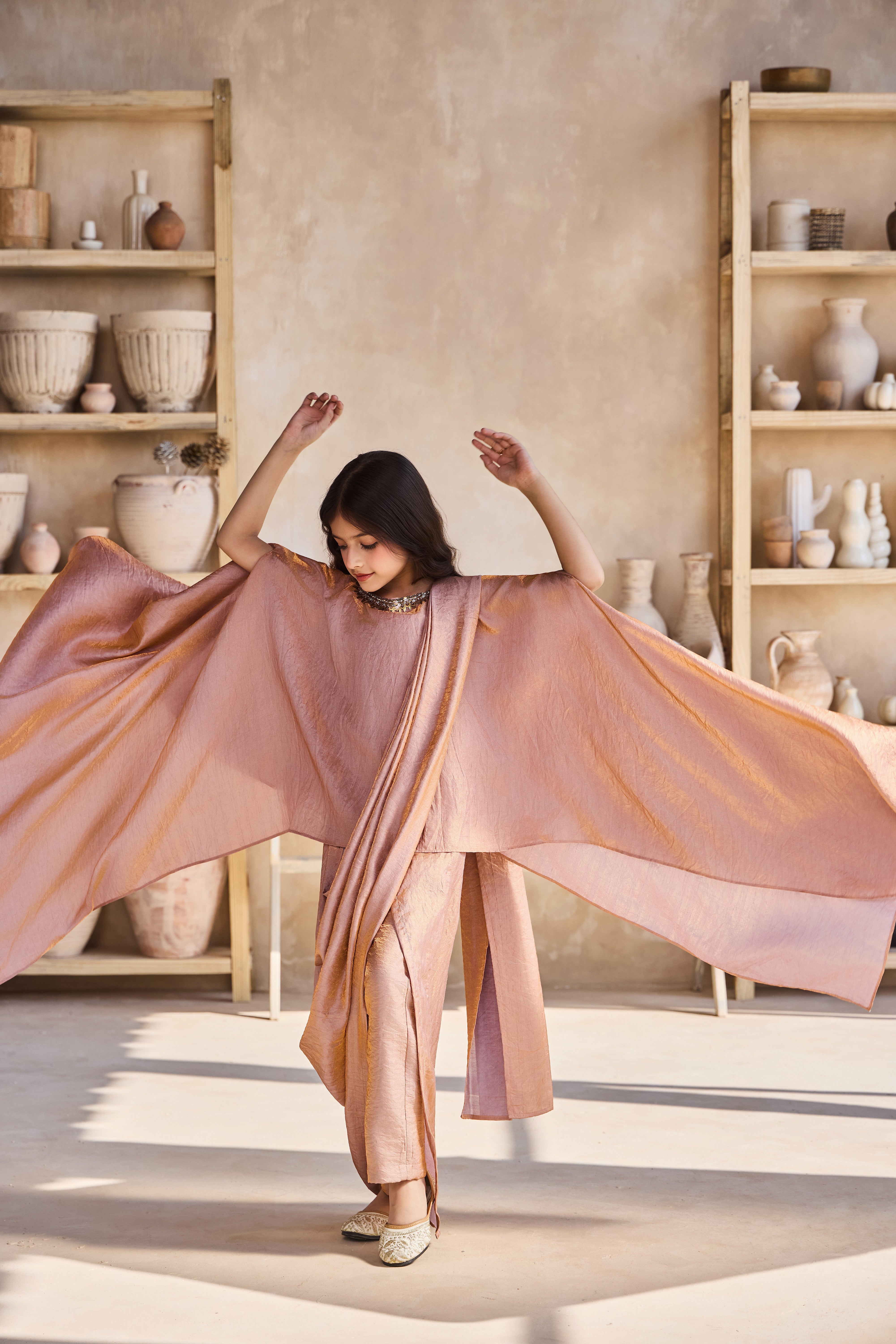 Anhad Drape Saree with Blouse (Set of 2)