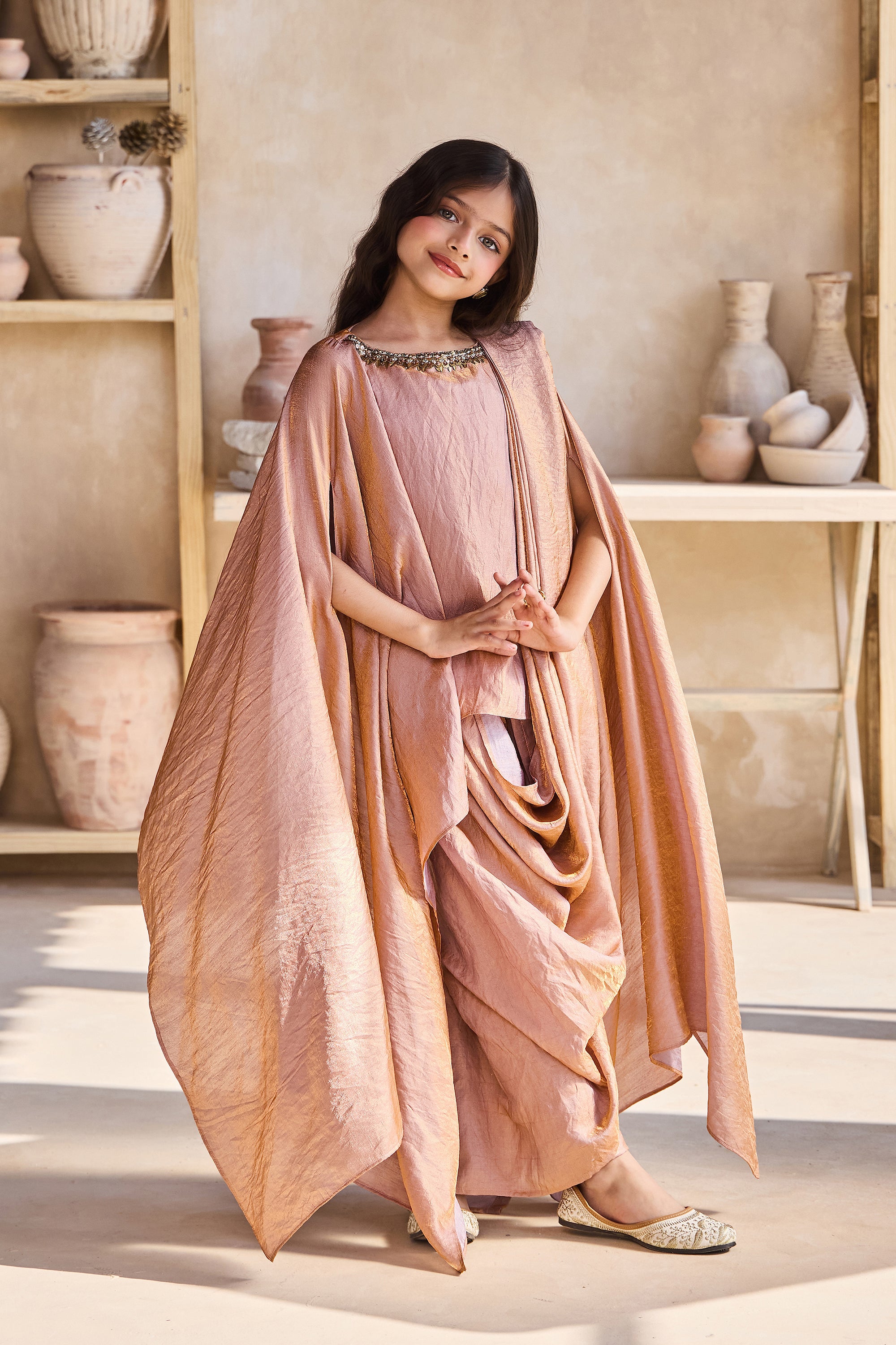 Anhad Drape Saree with Blouse (Set of 2)