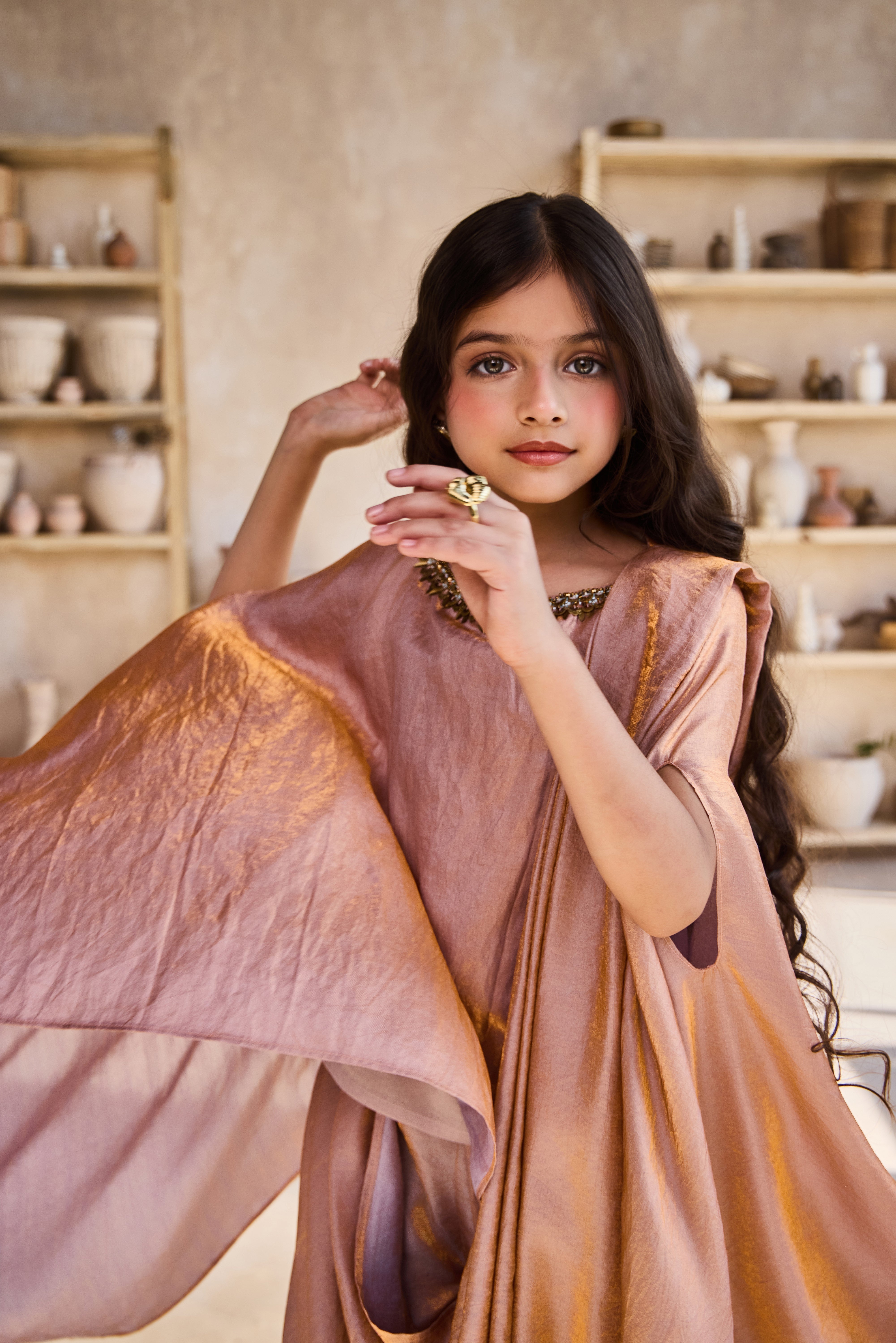 Anhad Drape Saree with Blouse (Set of 2)