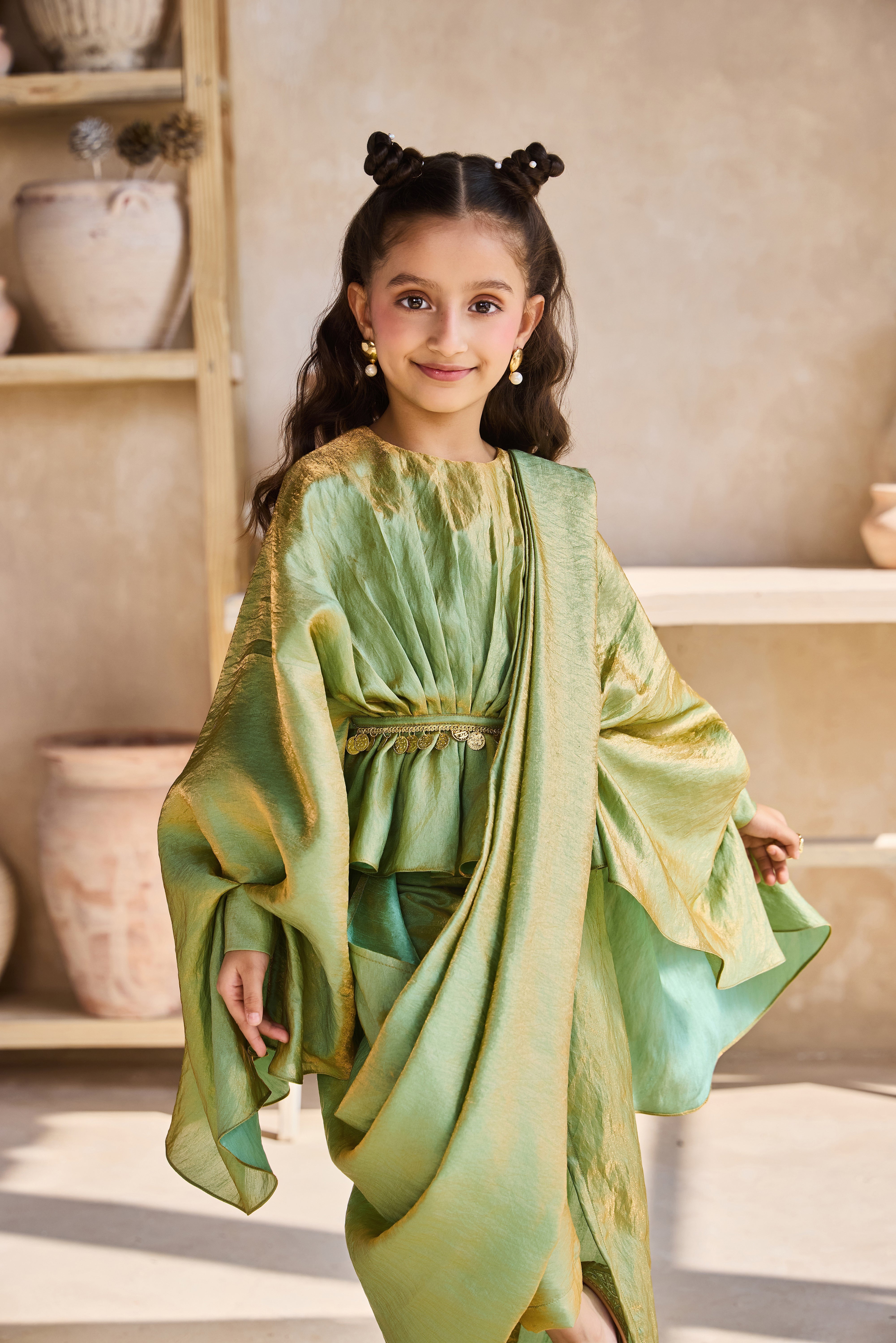 Rahmir Drape Saree with Blouse (Set of 2)