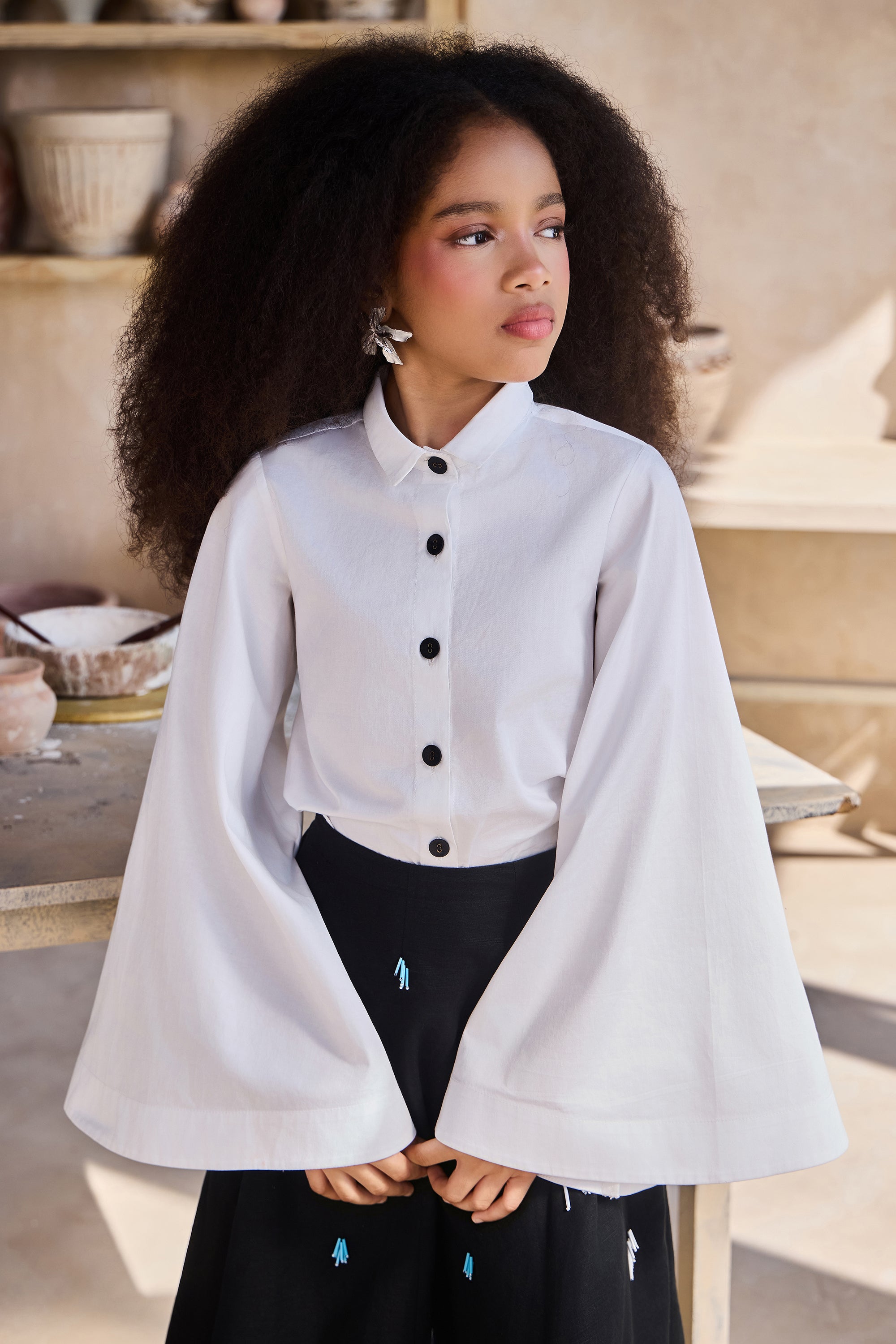 Twila Shirt with Rhylin Black Skirt Set (Set of 2)