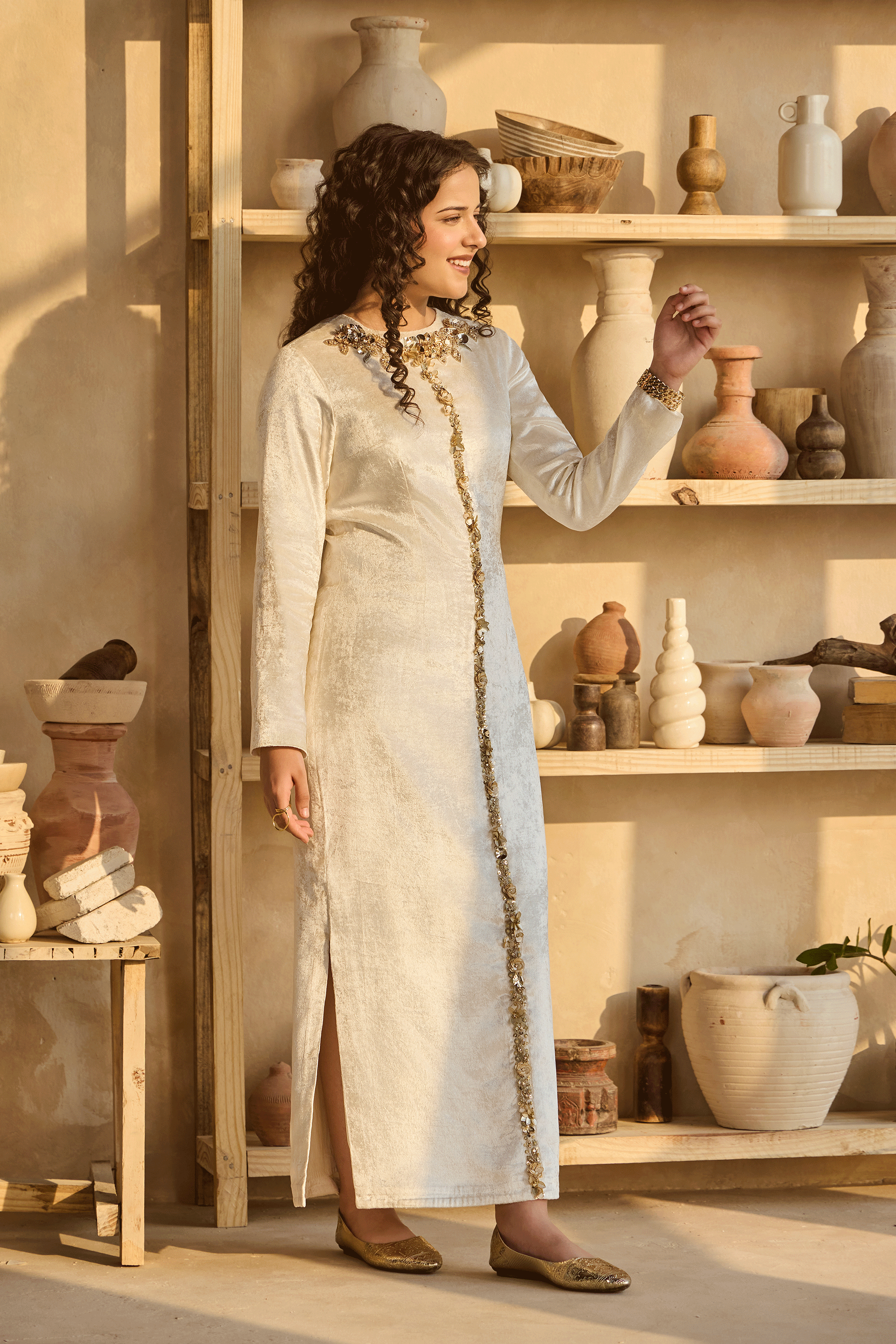 Serene Off White Dress