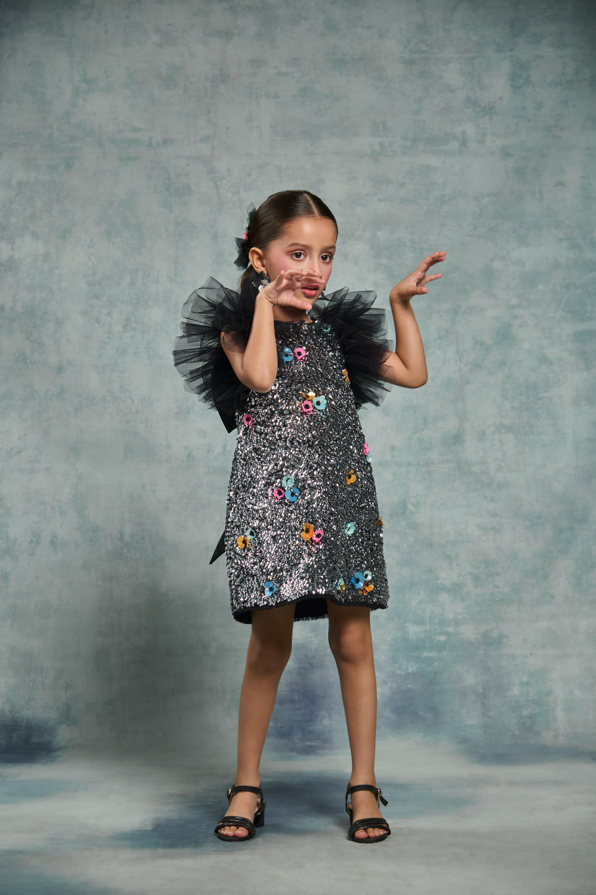 The Esme Silver Sequin Dress