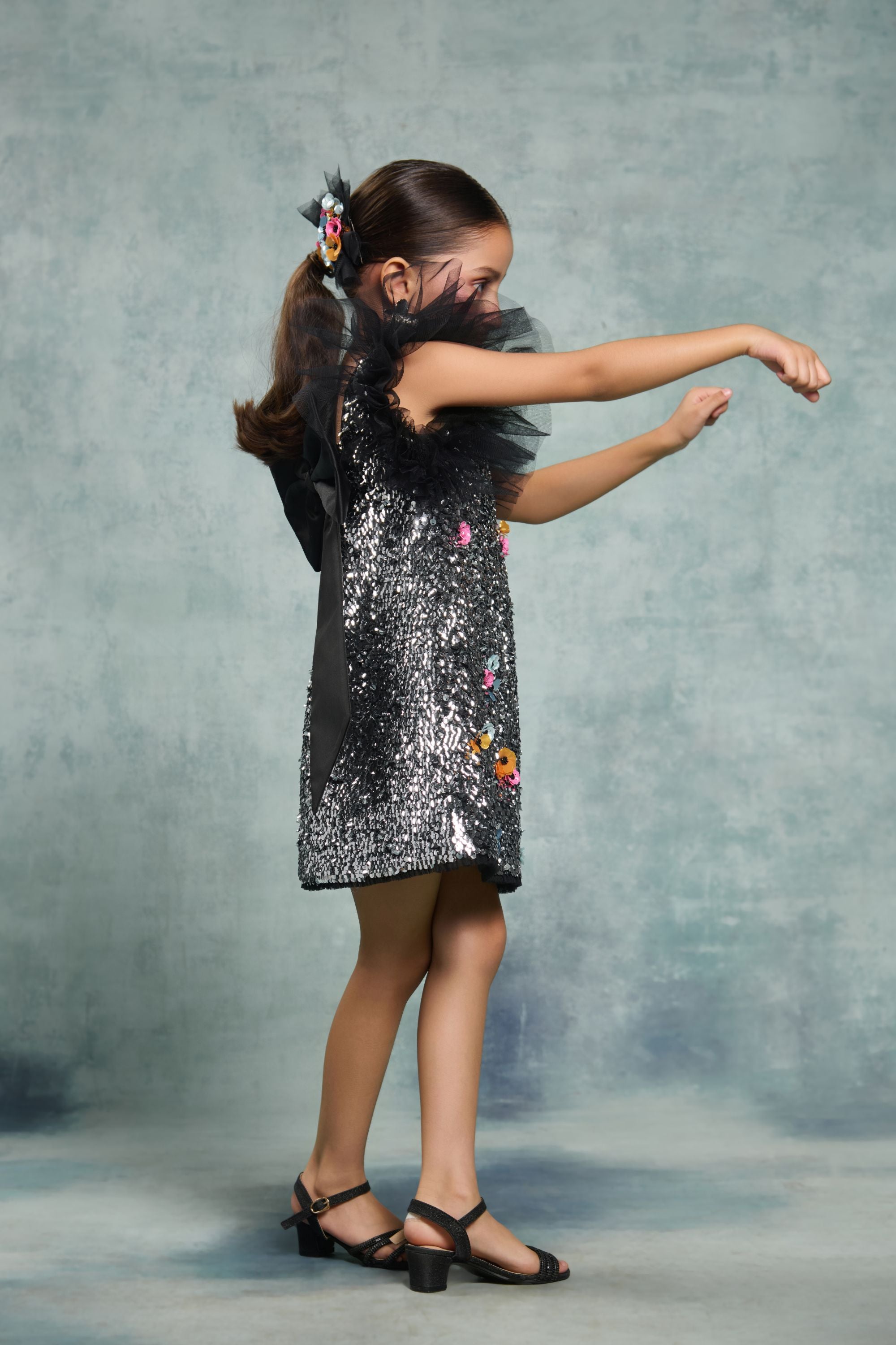 The Esme Silver Sequin Dress