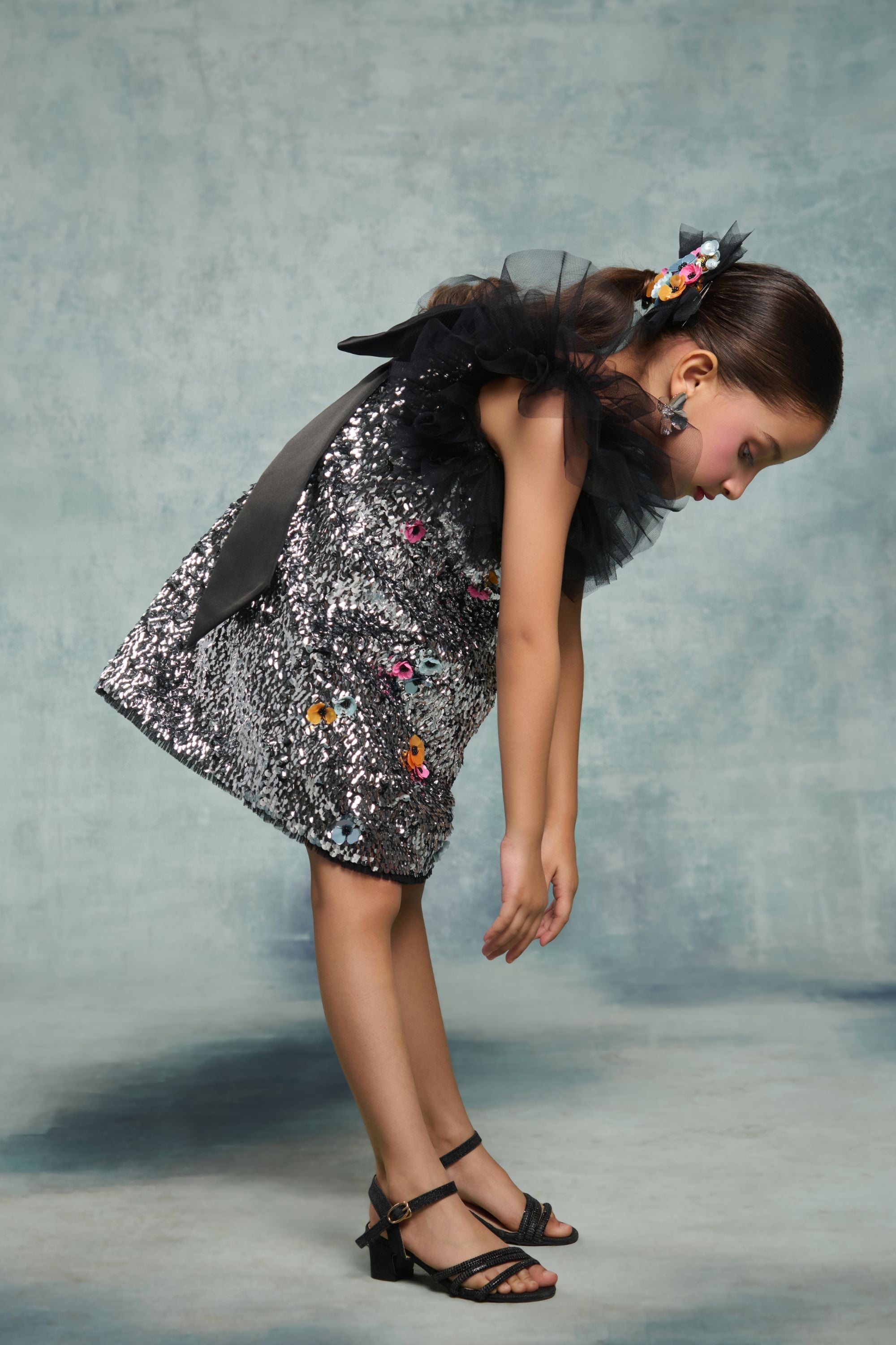 The Esme Silver Sequin Dress