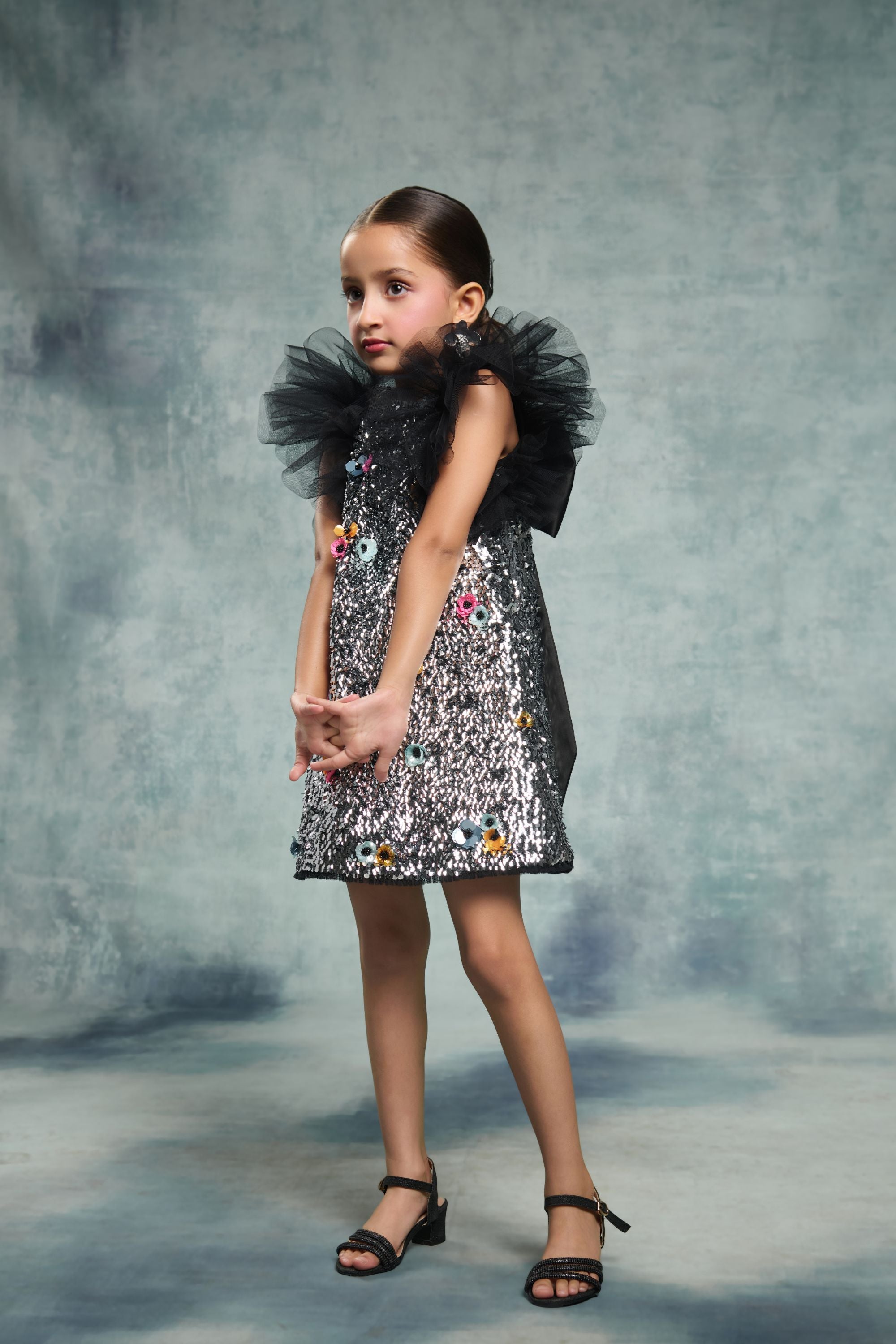 The Esme Silver Sequin Dress
