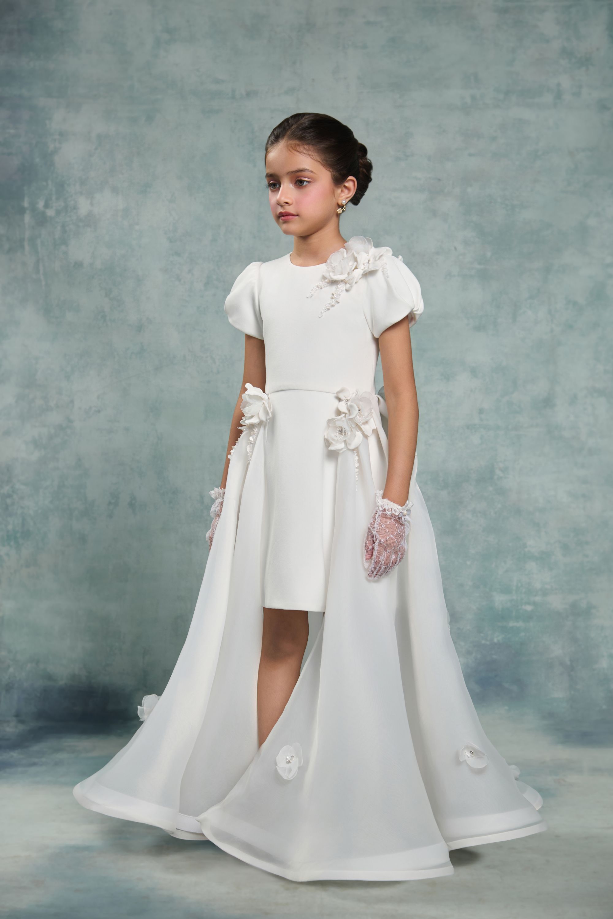 The Perla White Dress with Detachable Skirt (Set of 2)