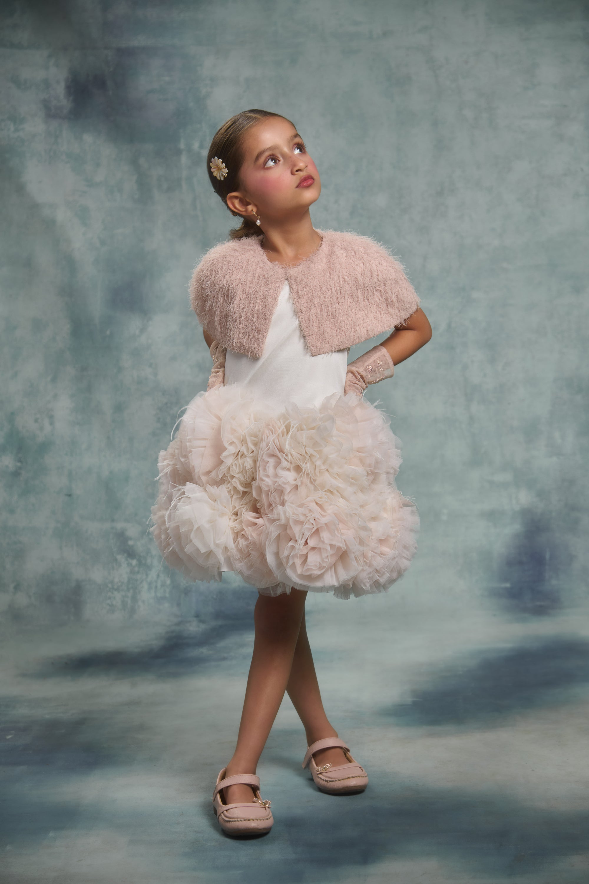 The Blakely Tulle Dress with Cape (Set of 2)