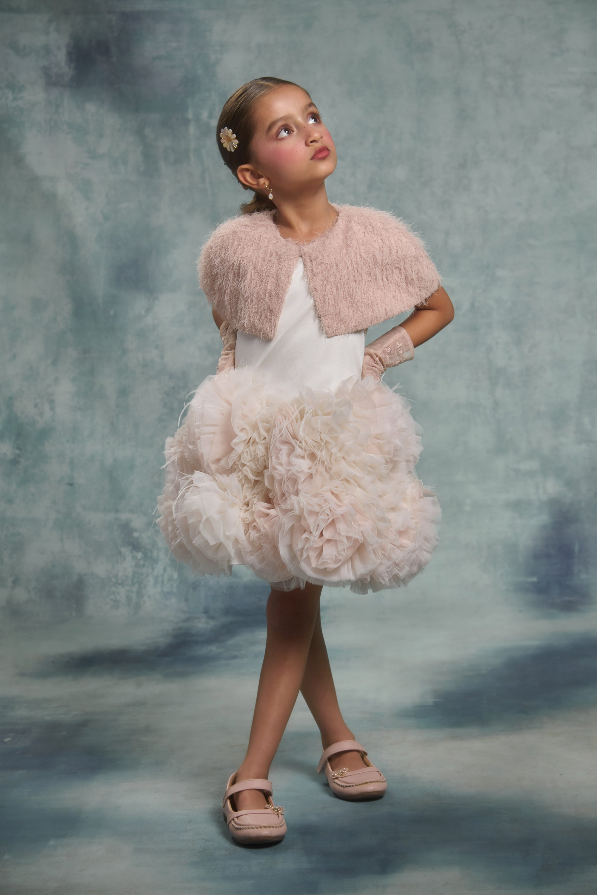 The Blakely Tulle Dress with Cape (Set of 2)