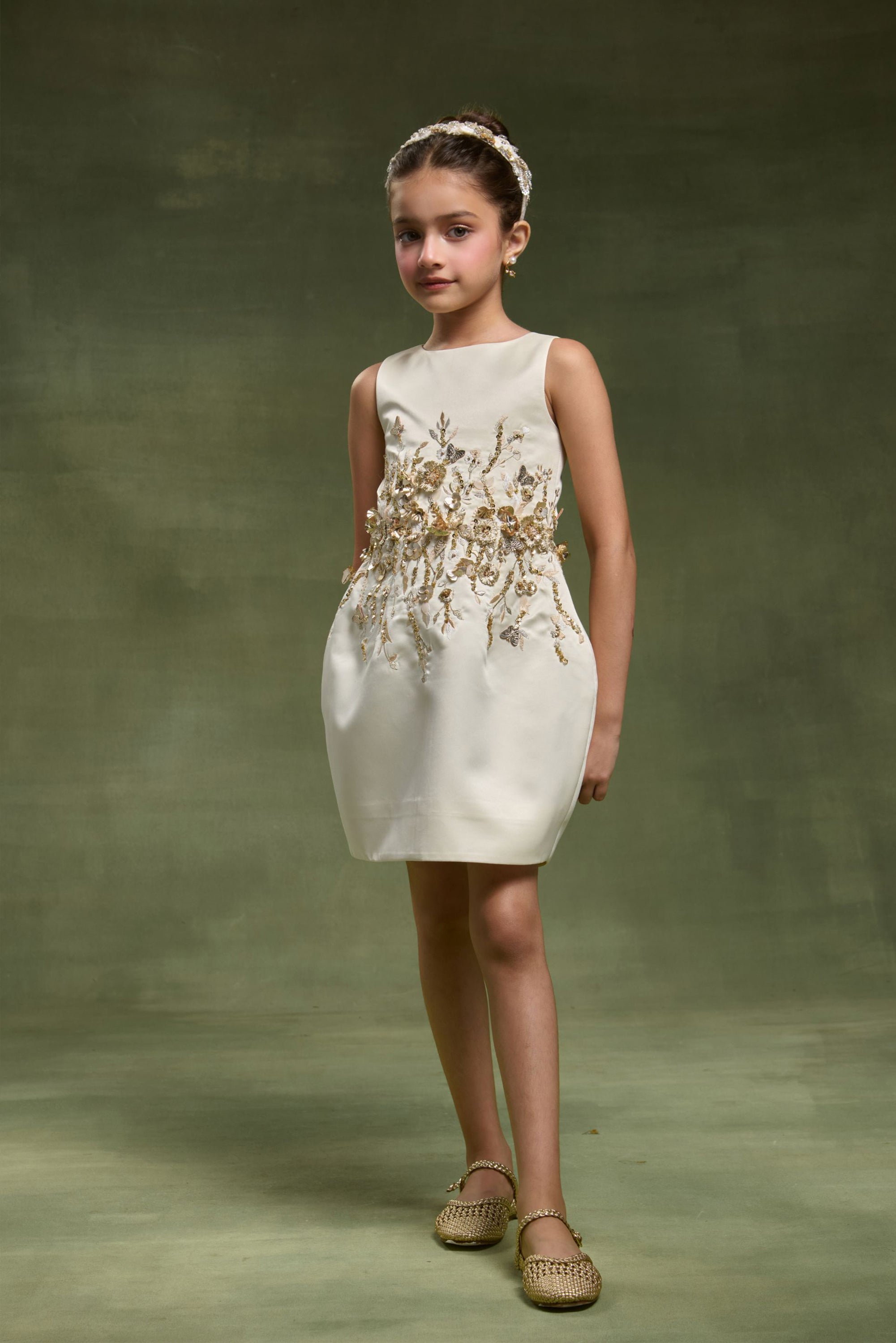 The Celestia Gold Dress