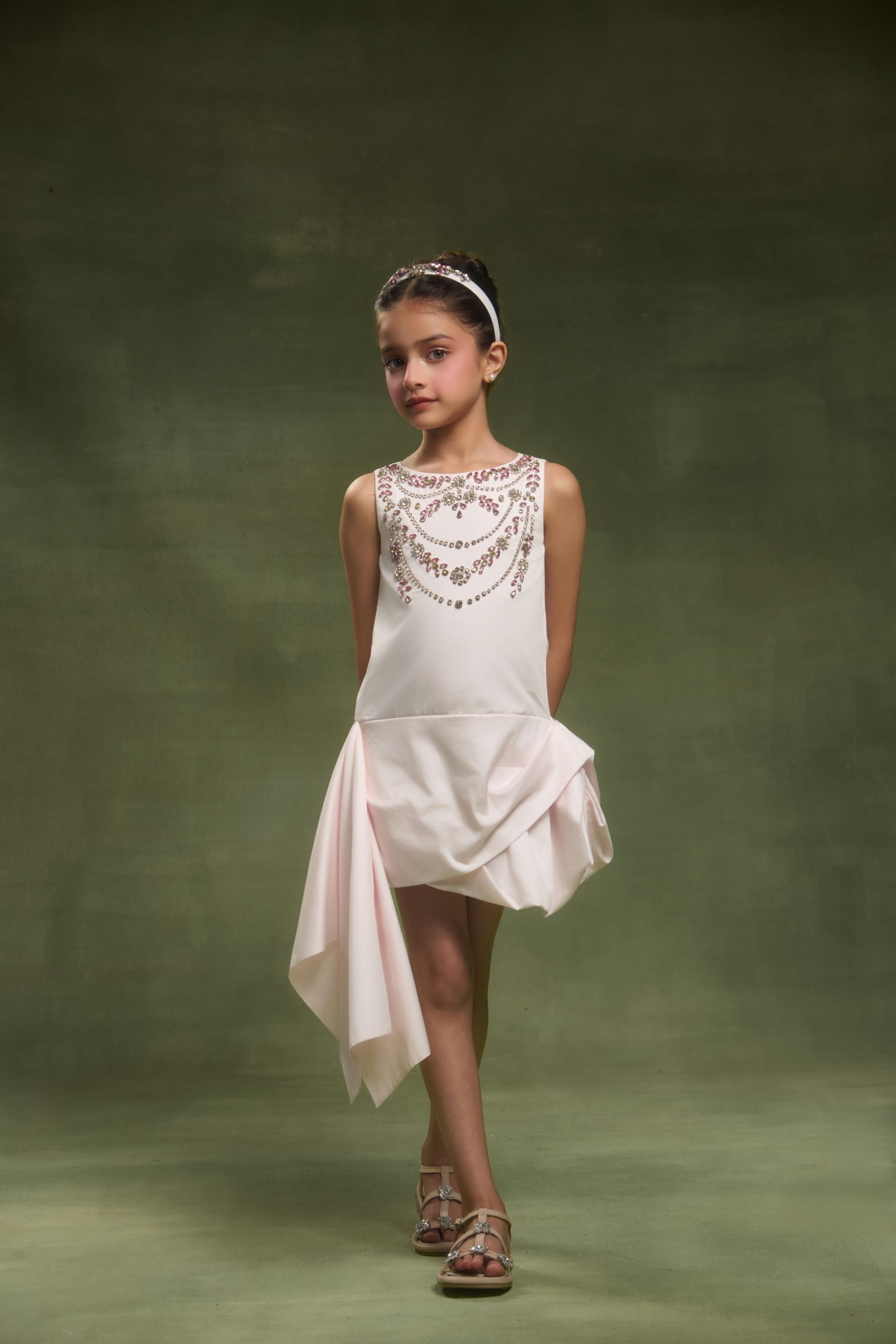 The Crystalle Drape Dress