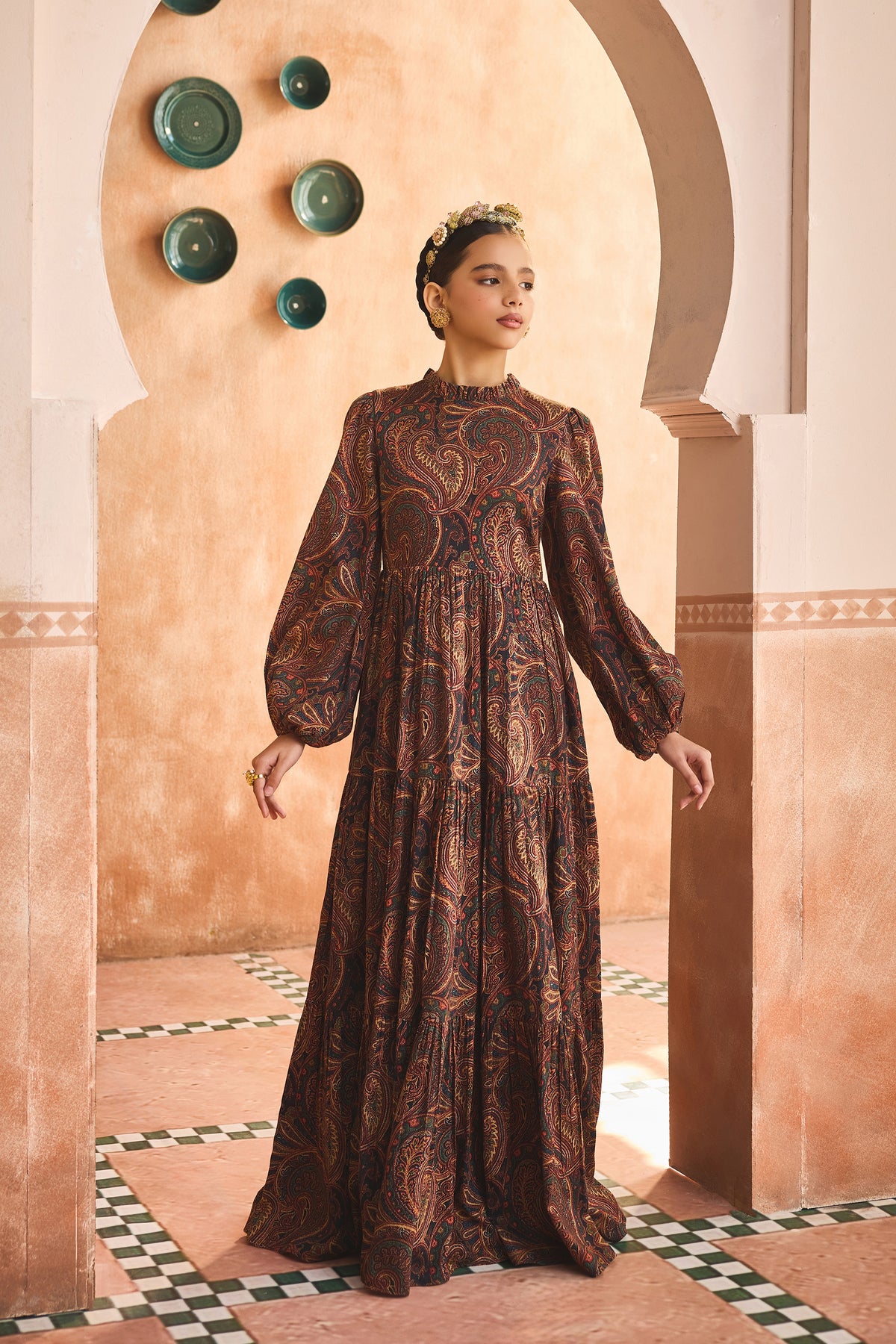 Nayara Printed Paisley Dress