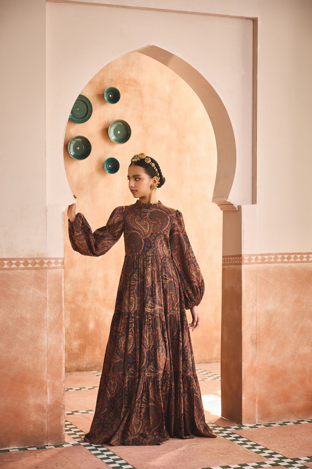 Nayara Printed Paisley Dress