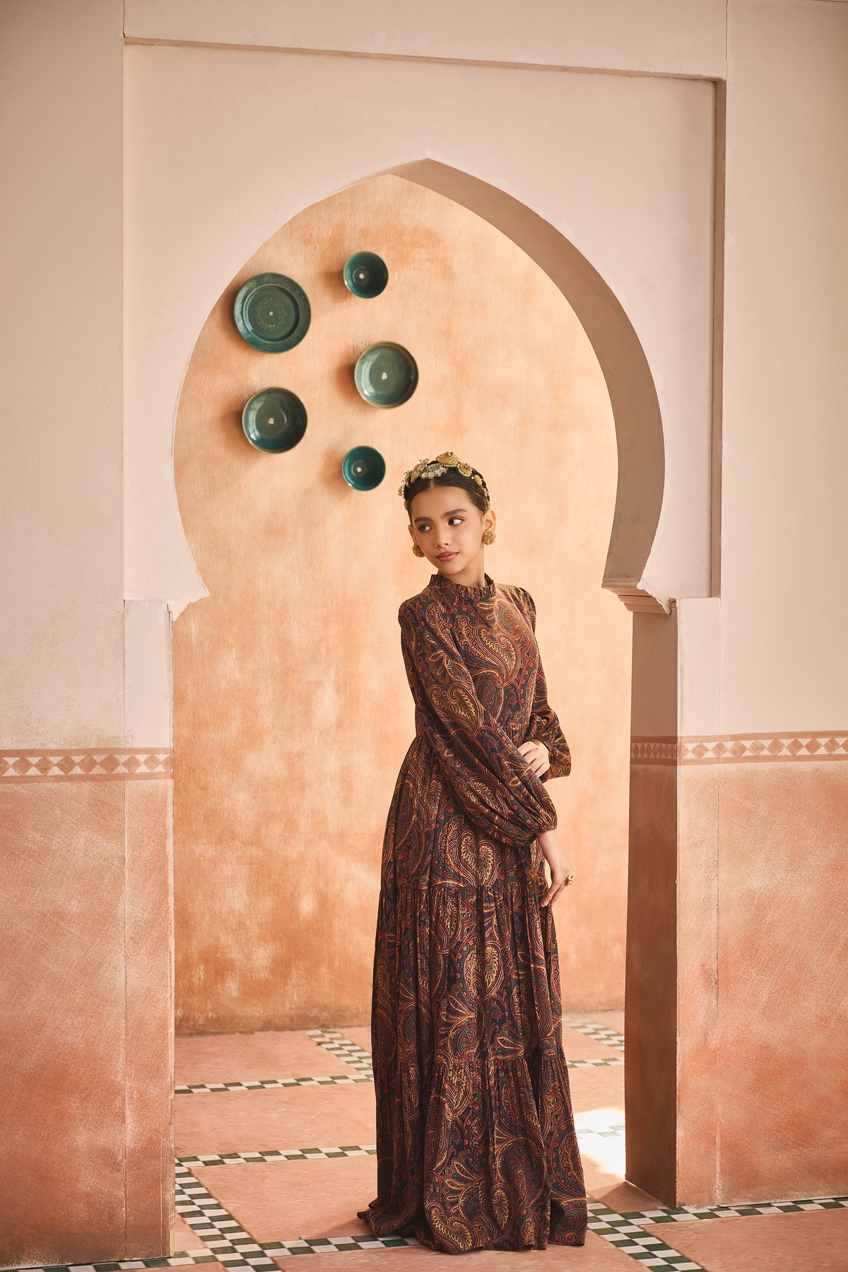 Nayara Printed Paisley Dress