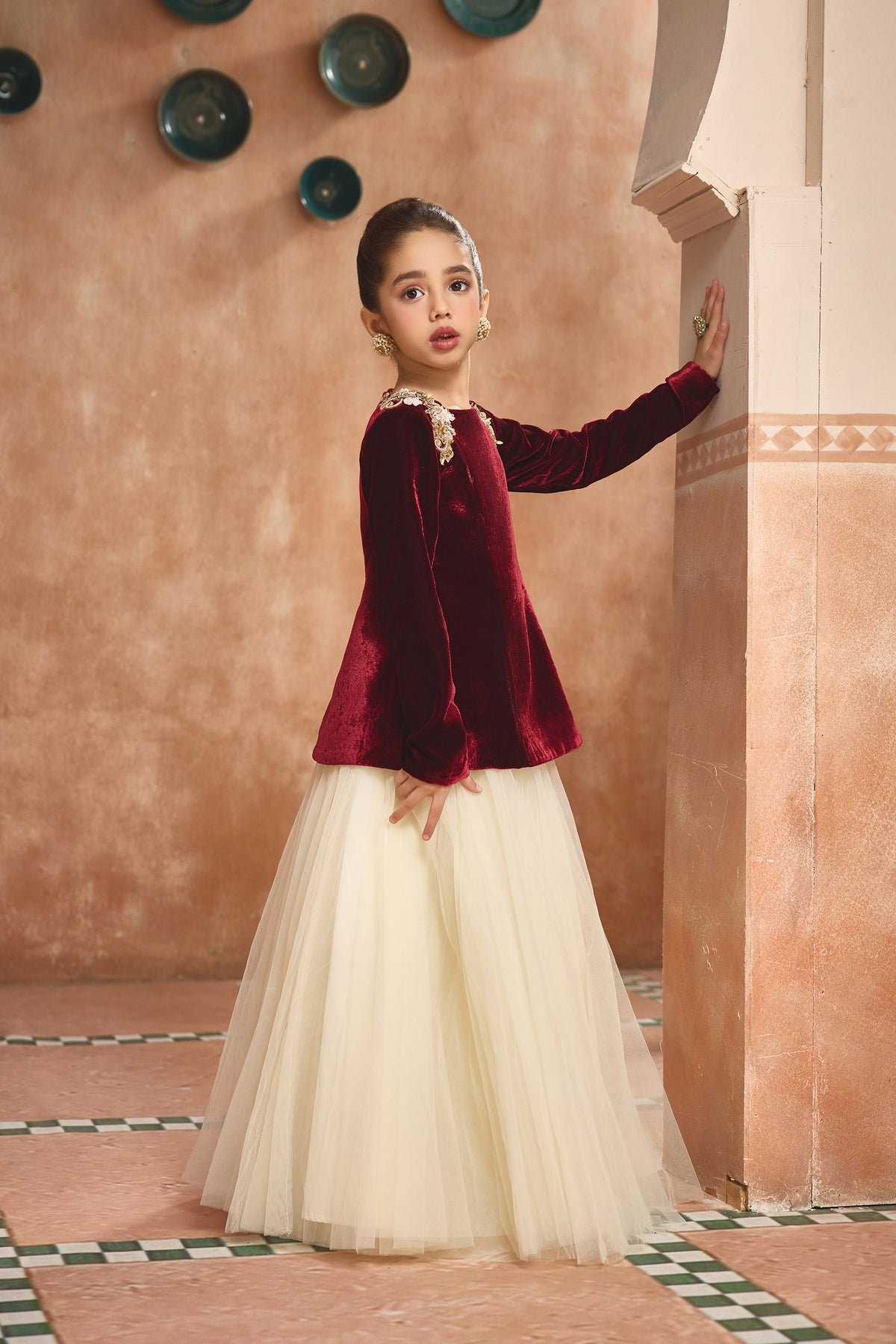 Ruby Mist Peplum with Skirt