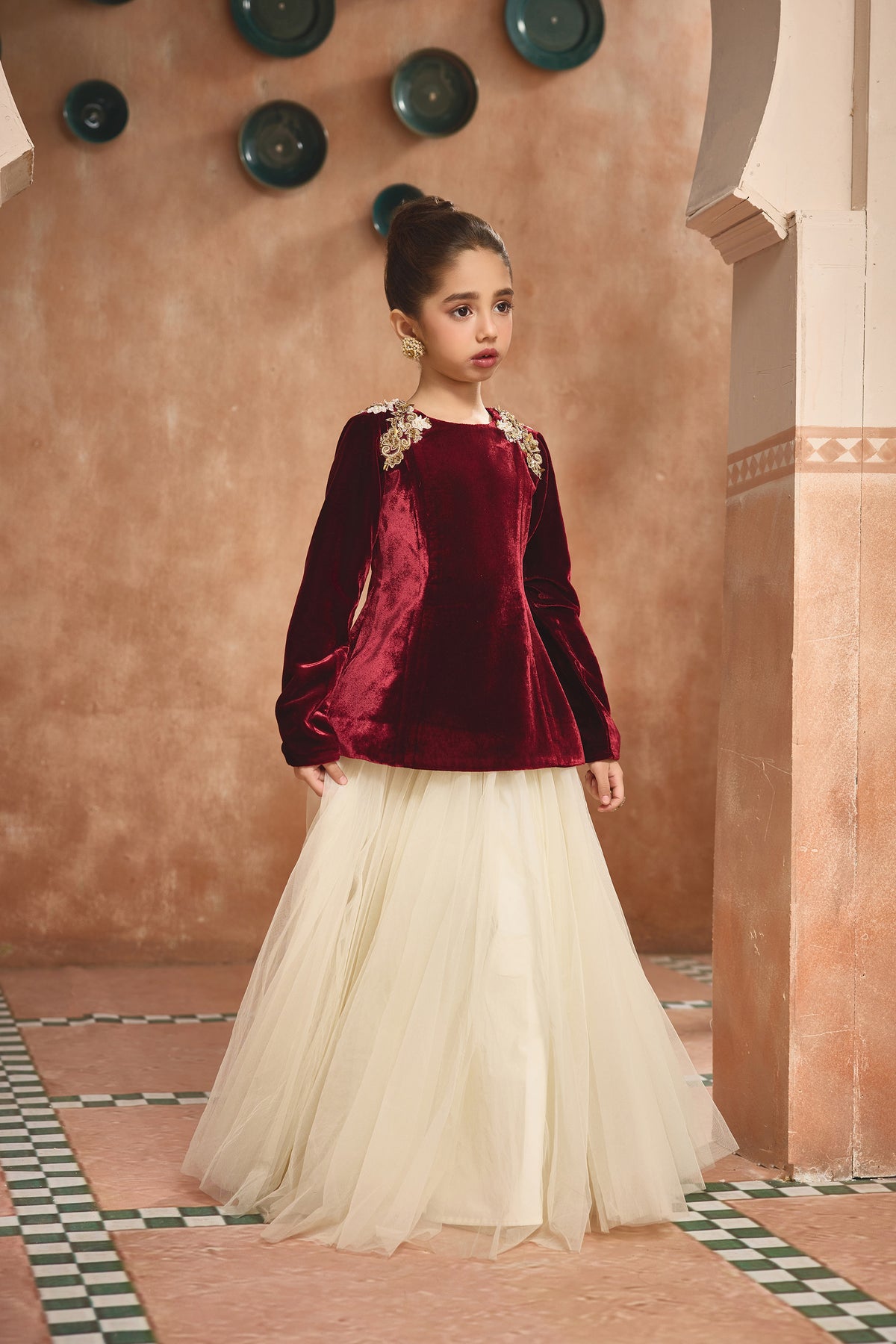 Ruby Mist Peplum with Skirt