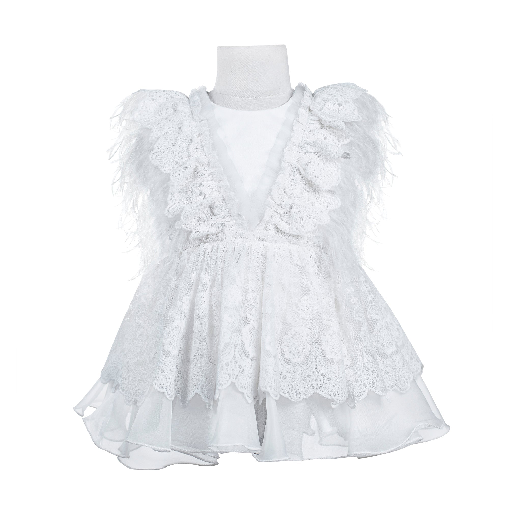 The Feather Fairy Dress (White)