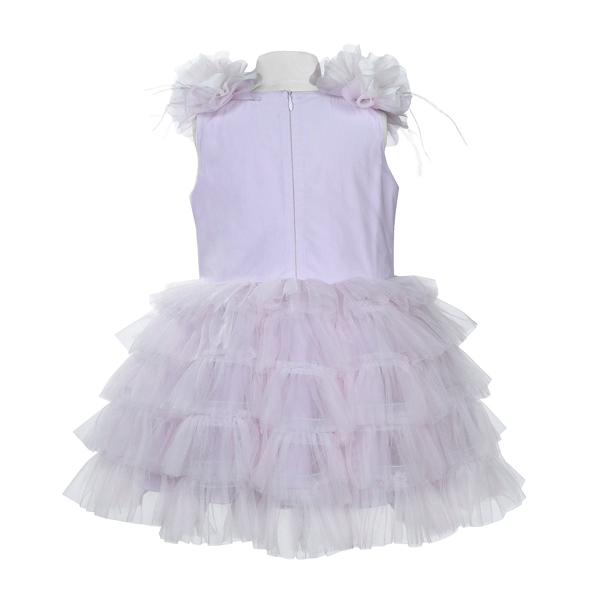 The Flower Feather Dress (Lilac)
