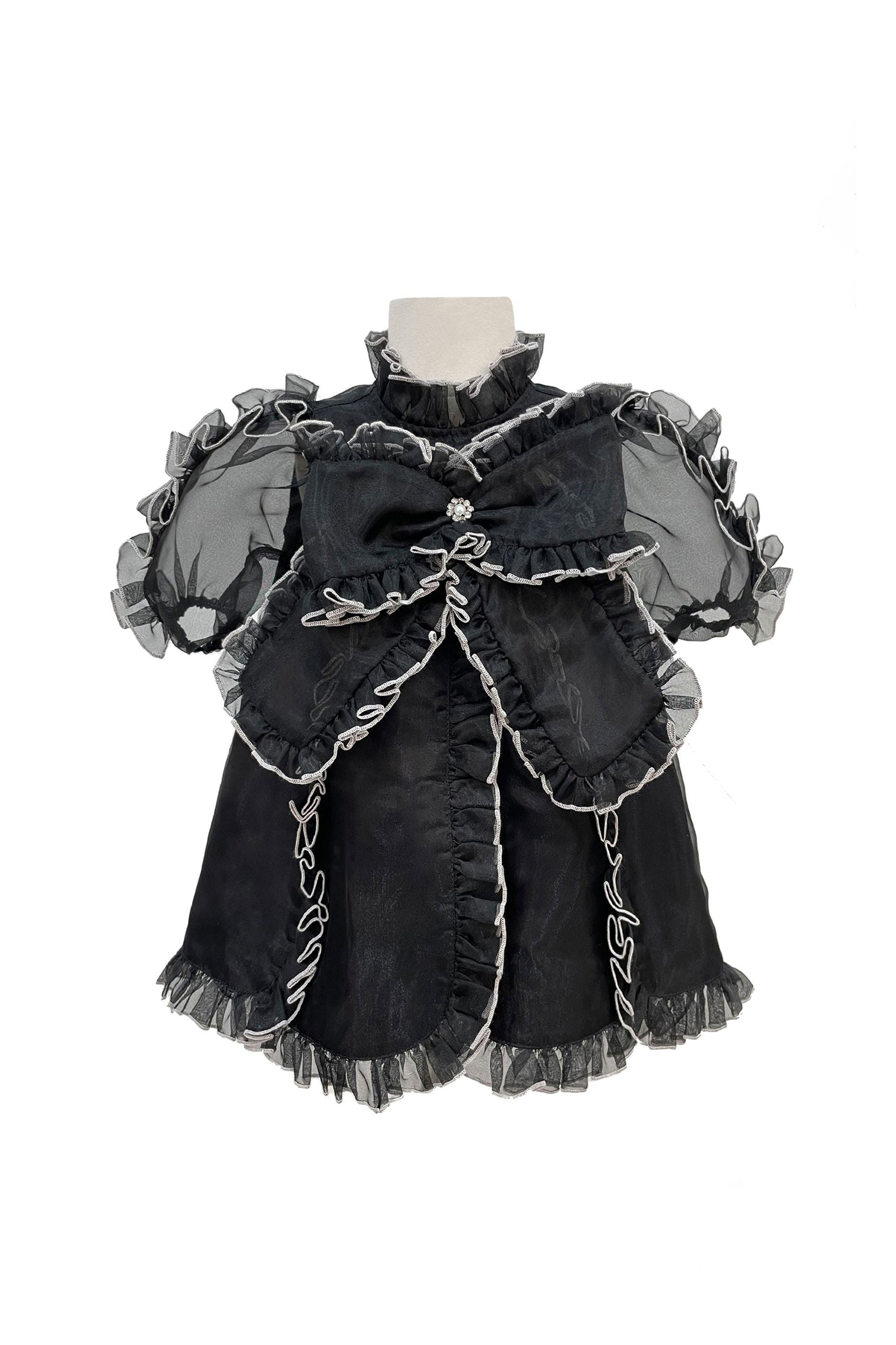 The Sienna Organza Dress (Black)