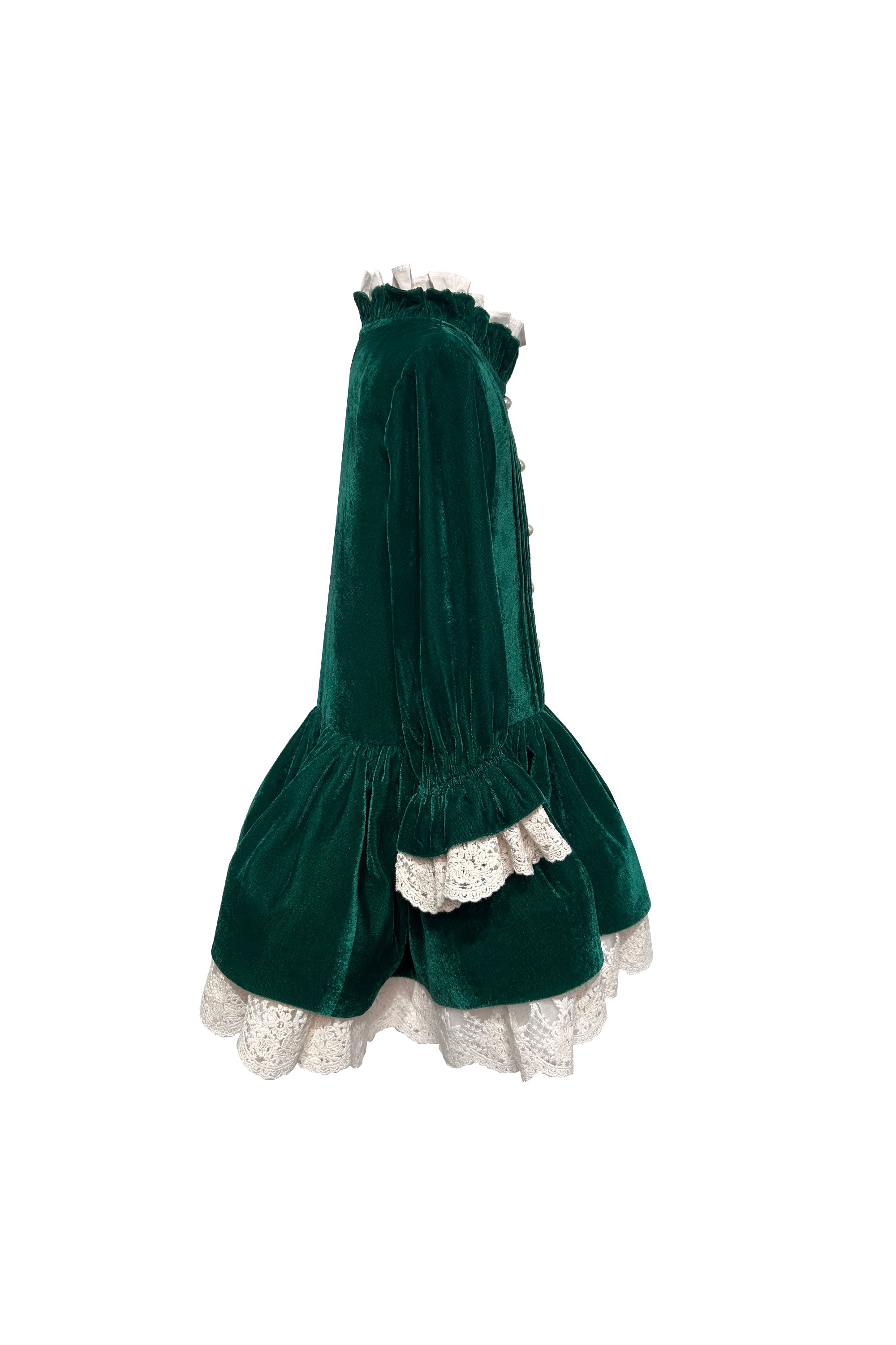 The Lacy Velvet Taylor Dress (Dark Green)