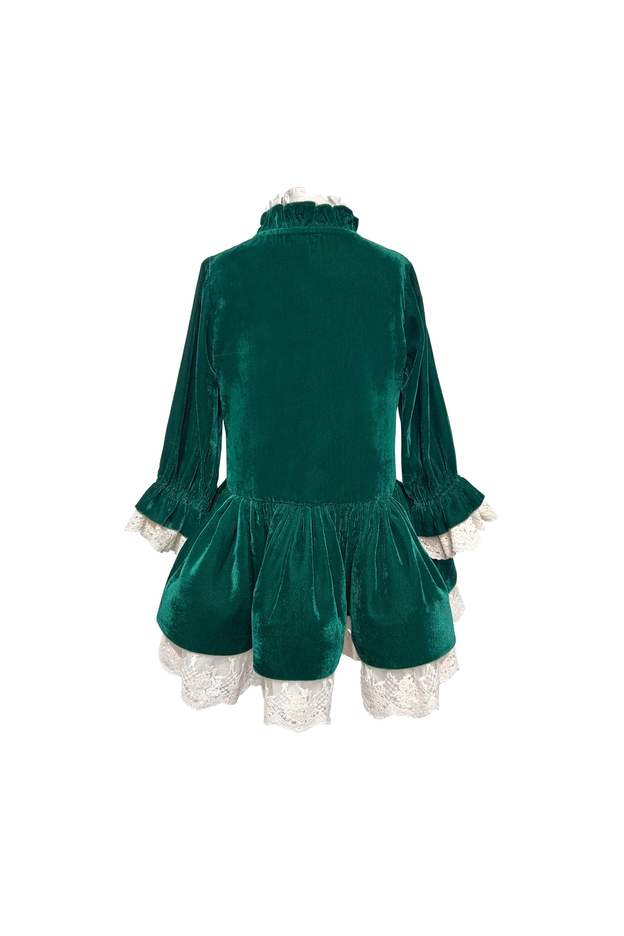 The Lacy Velvet Taylor Dress (Dark Green)