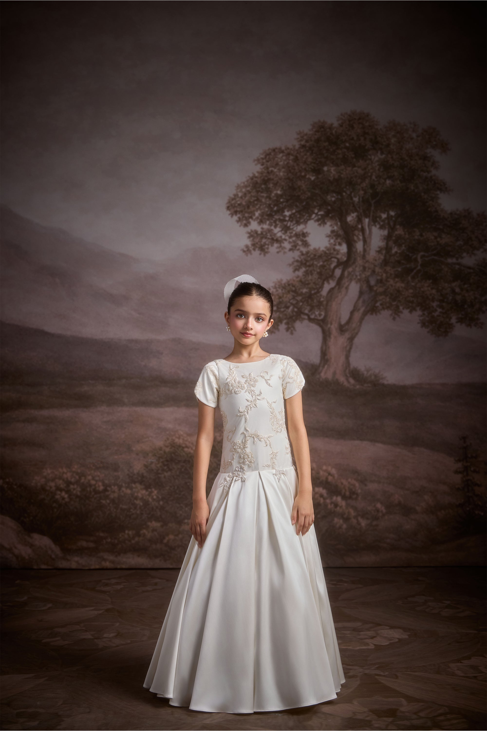 The Virelia Satin Gown with Cape (Set of 2)