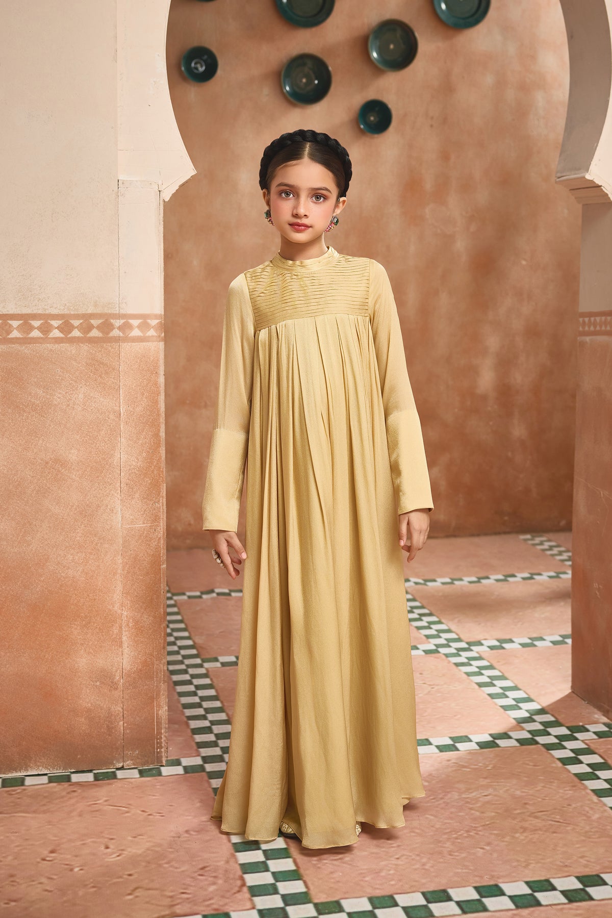 Aneesa Pintuck Maxi Dress