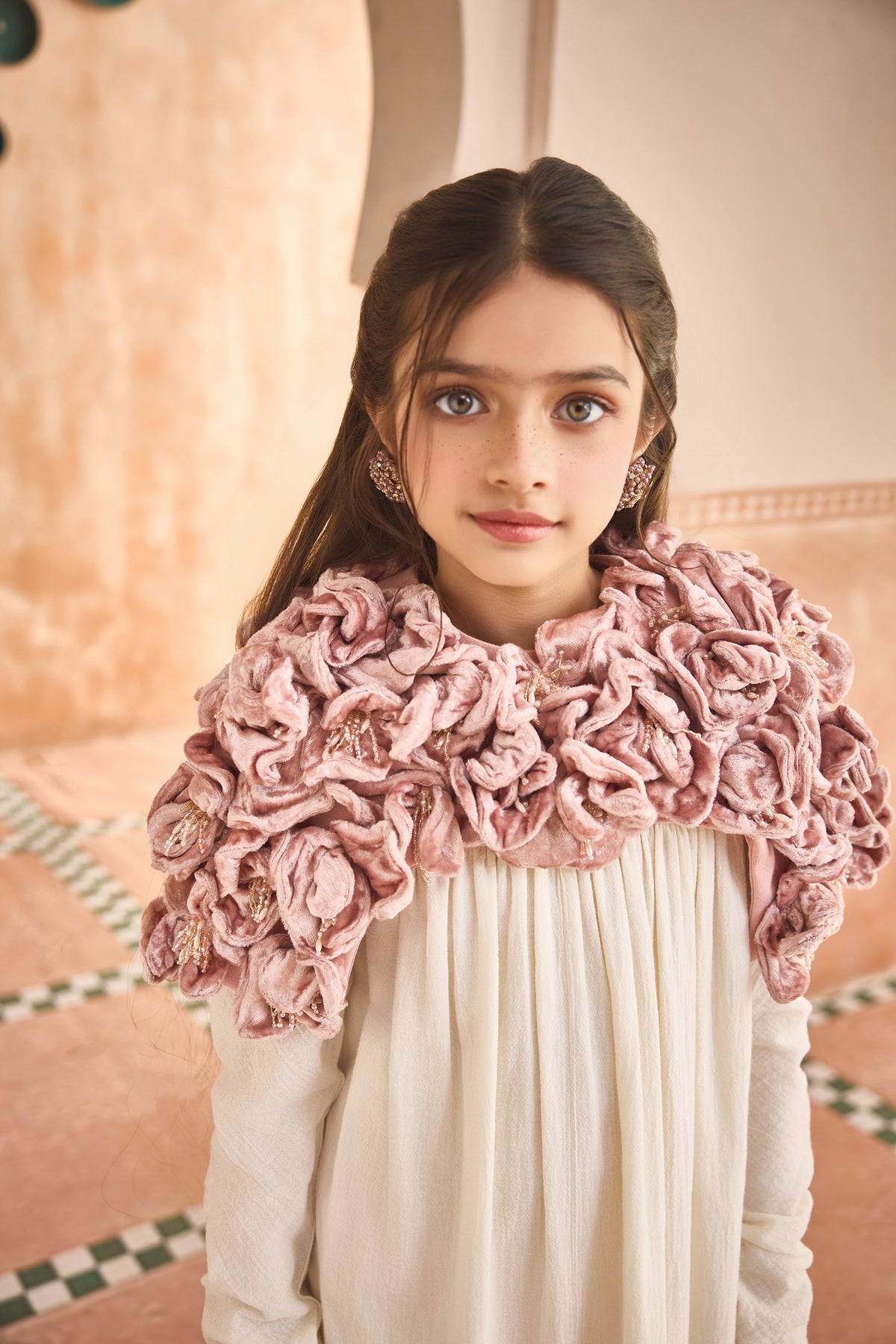 The Izara Ombre Pink Cape Set
