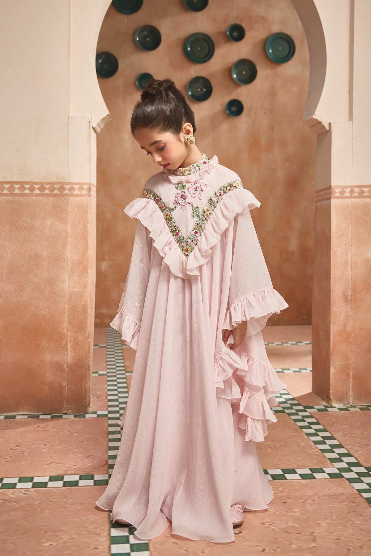 The Rose Shimmer Georgette Dress