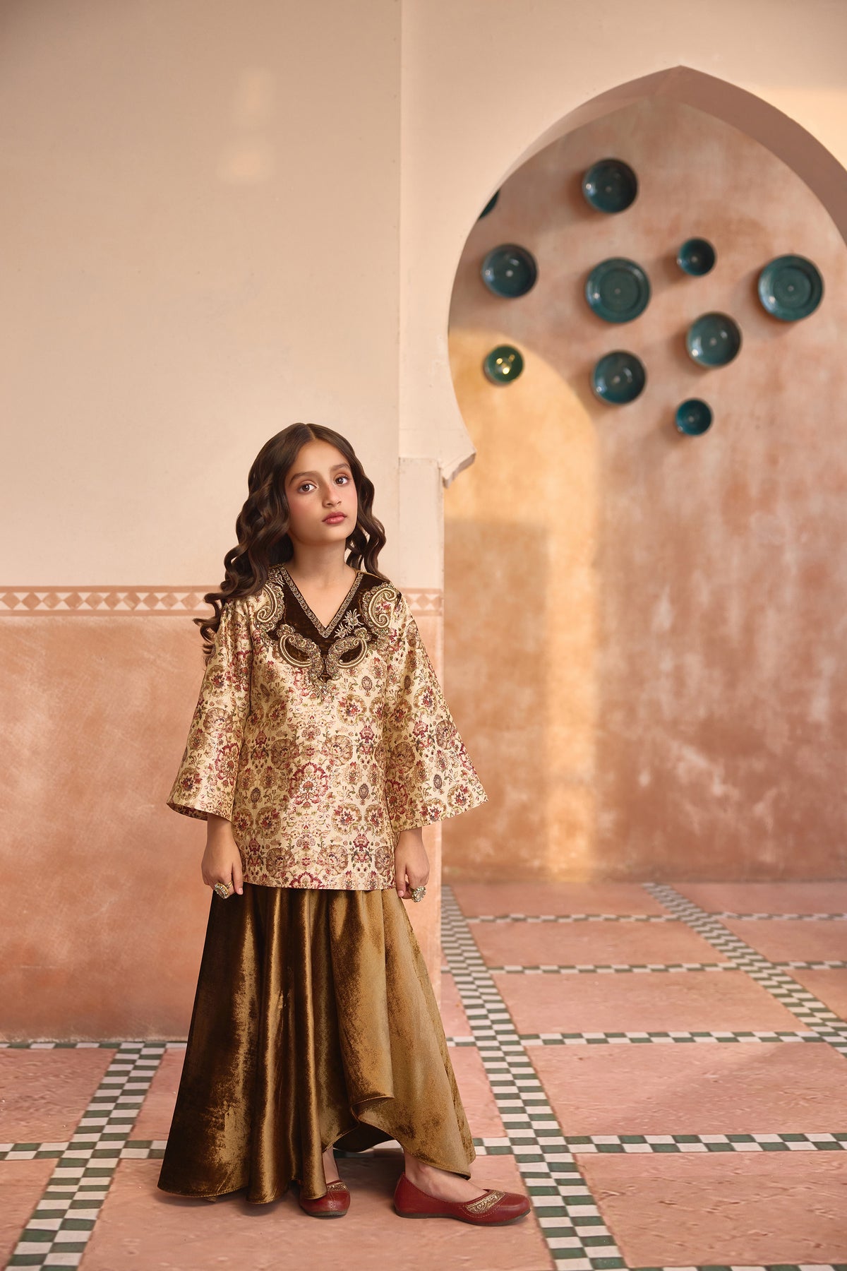 The Soraya Tunic & Velvet Skirt