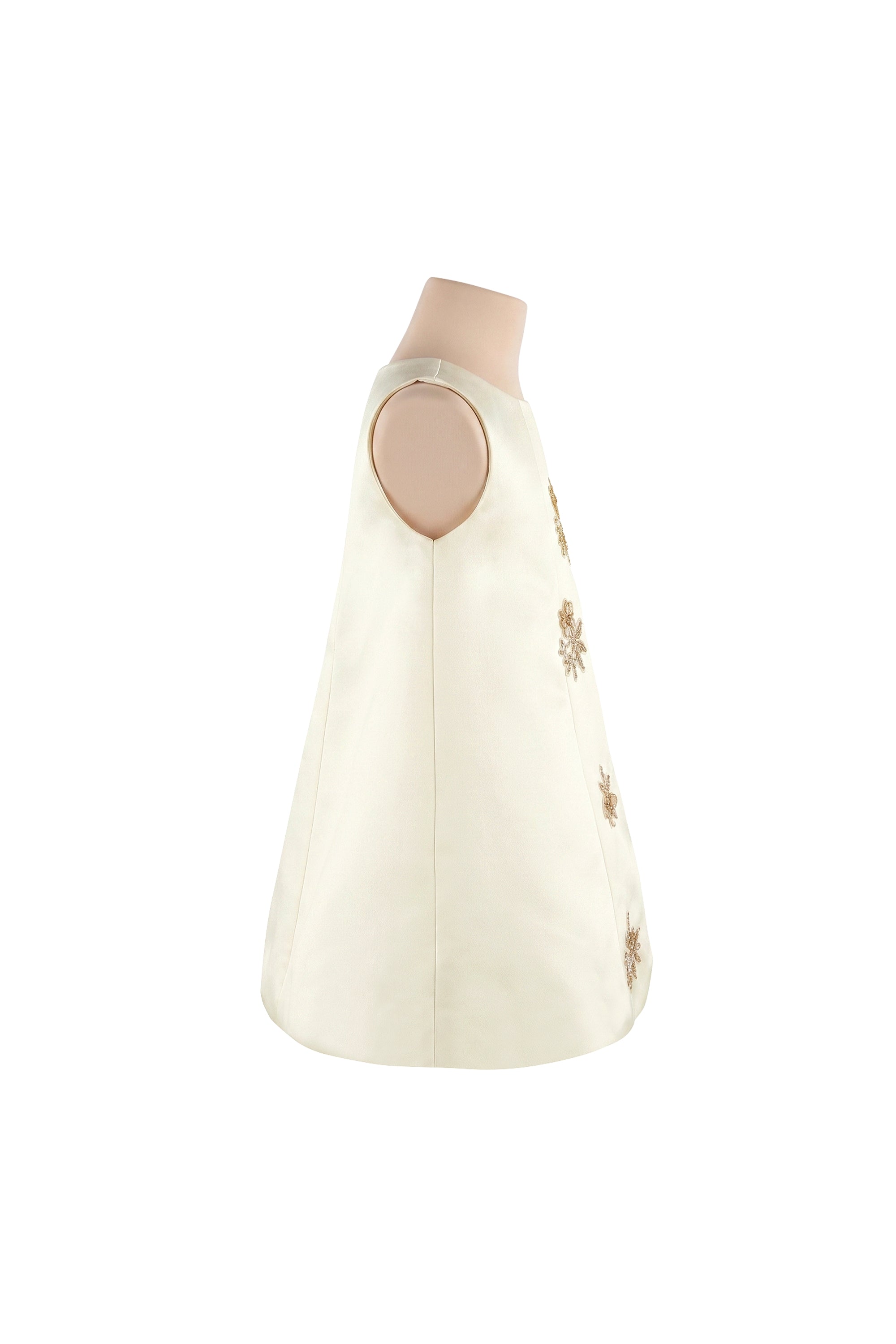 Garnet Golden Dress with Cape (Set of 2)