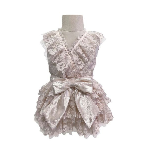 The Velvet Bow Alaia Dress (Pink)