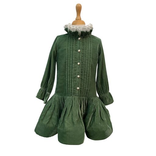 The Velvet Taylor Dress (Green)