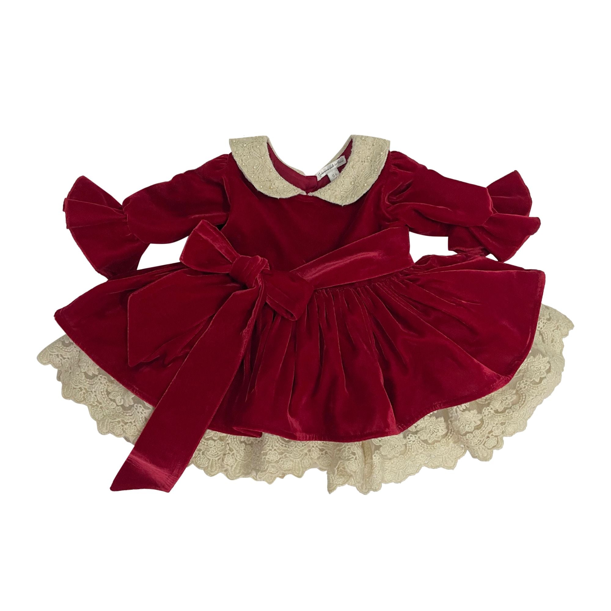 The Vintage Velvet Dress (Cherry Red)