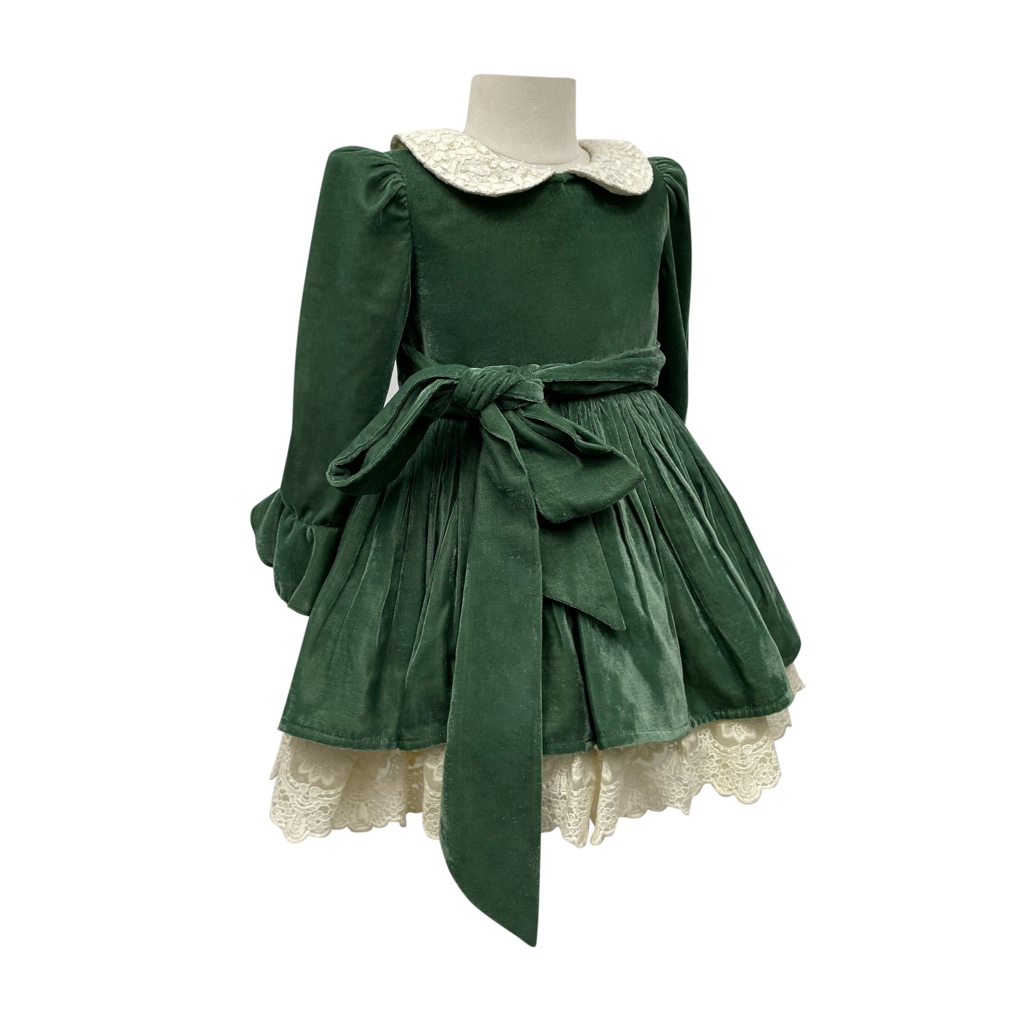 The Vintage Velvet Dress (Green)