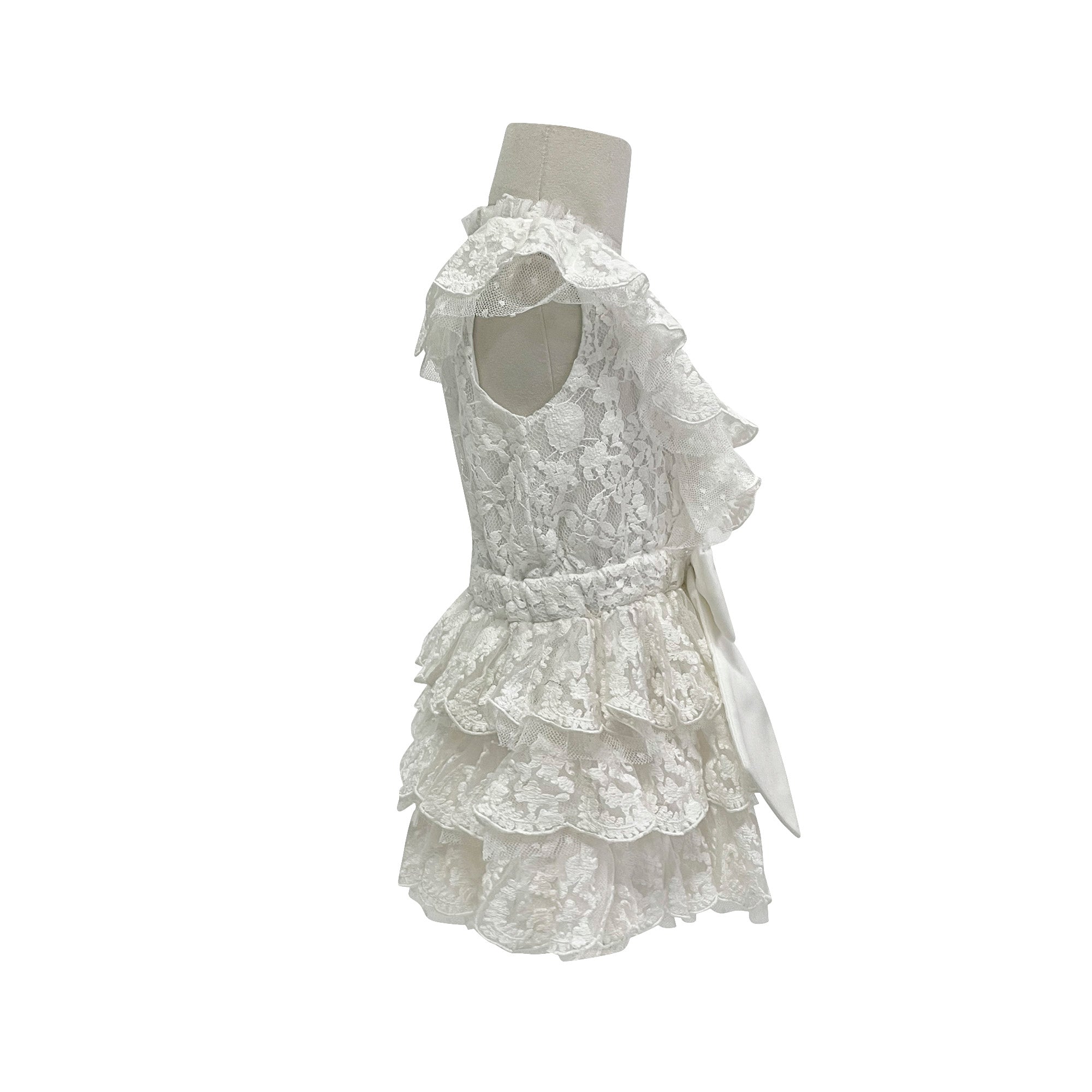 The Velvet Bow Alaia Dress (White)
