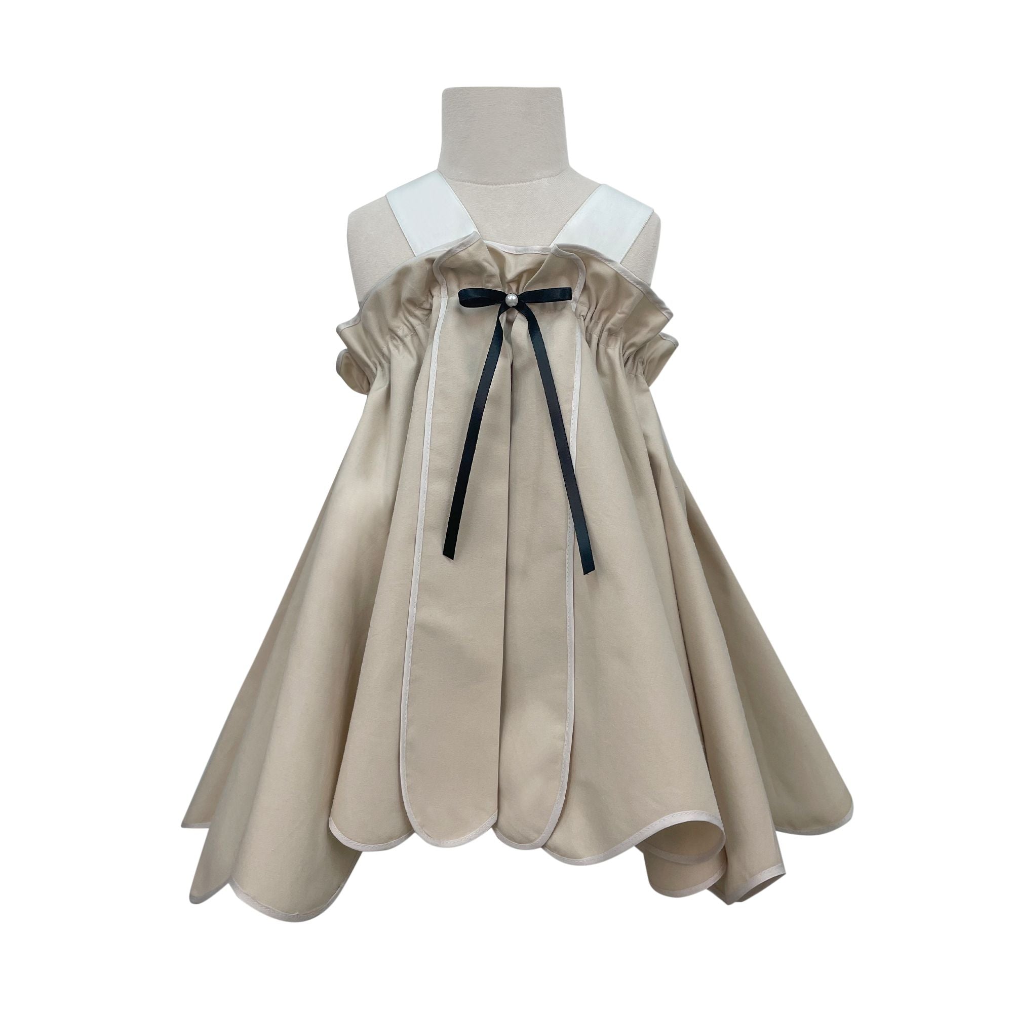 The Krysta Cotton Dress (Beige)