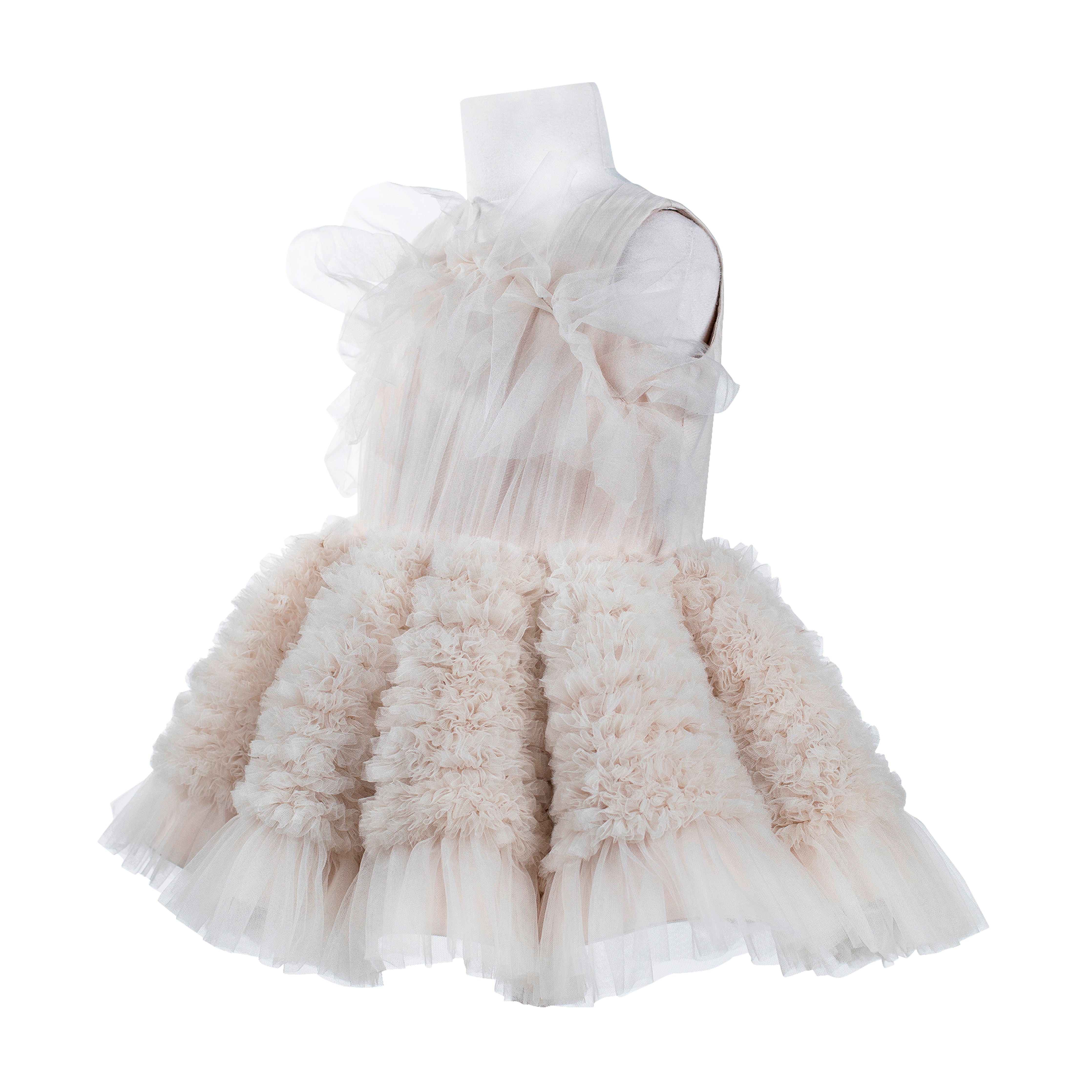 The Ariel Tulle Dress (Beige)