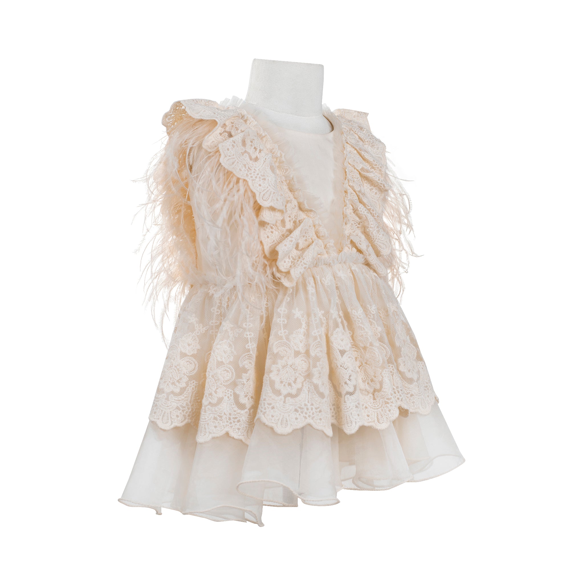 The Feather Fairy Dress (Peach)