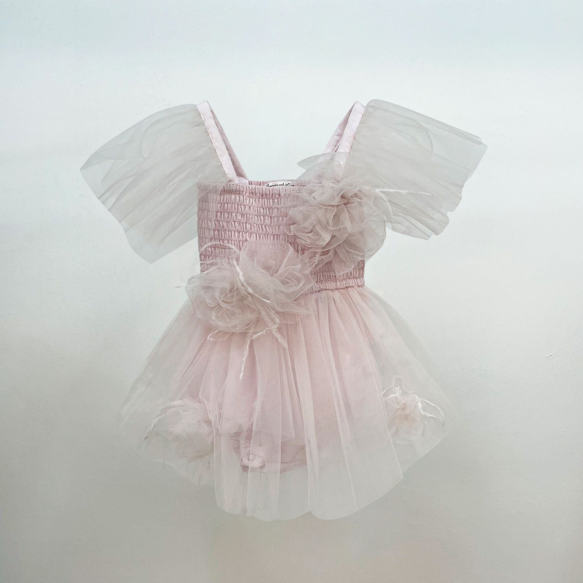 The Ally Tulle Romper (Pink)