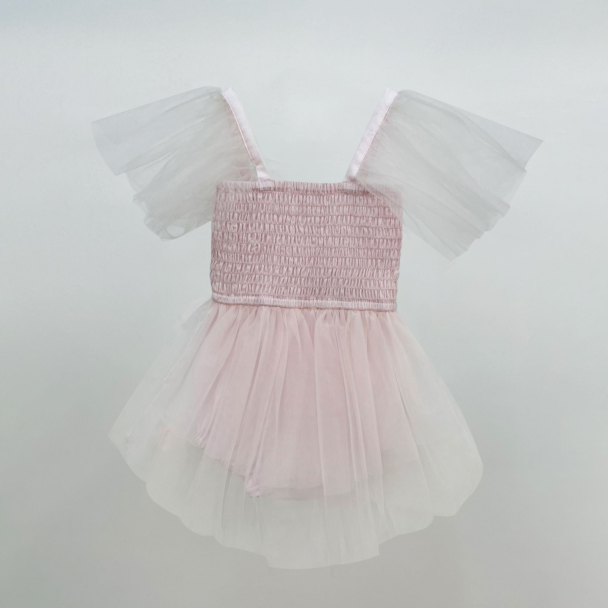 The Ally Tulle Romper (Pink)